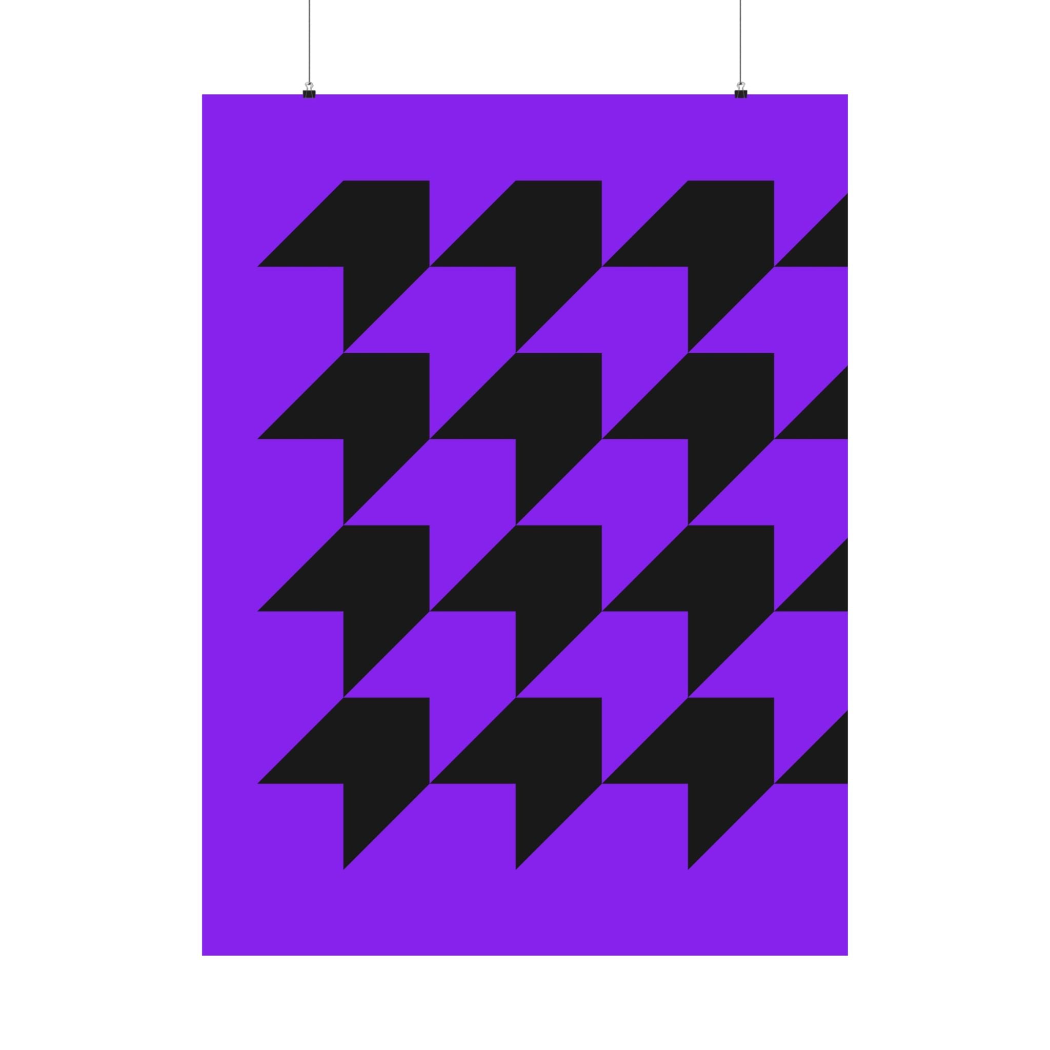 Geometric Purple Arrowhead Poster Art