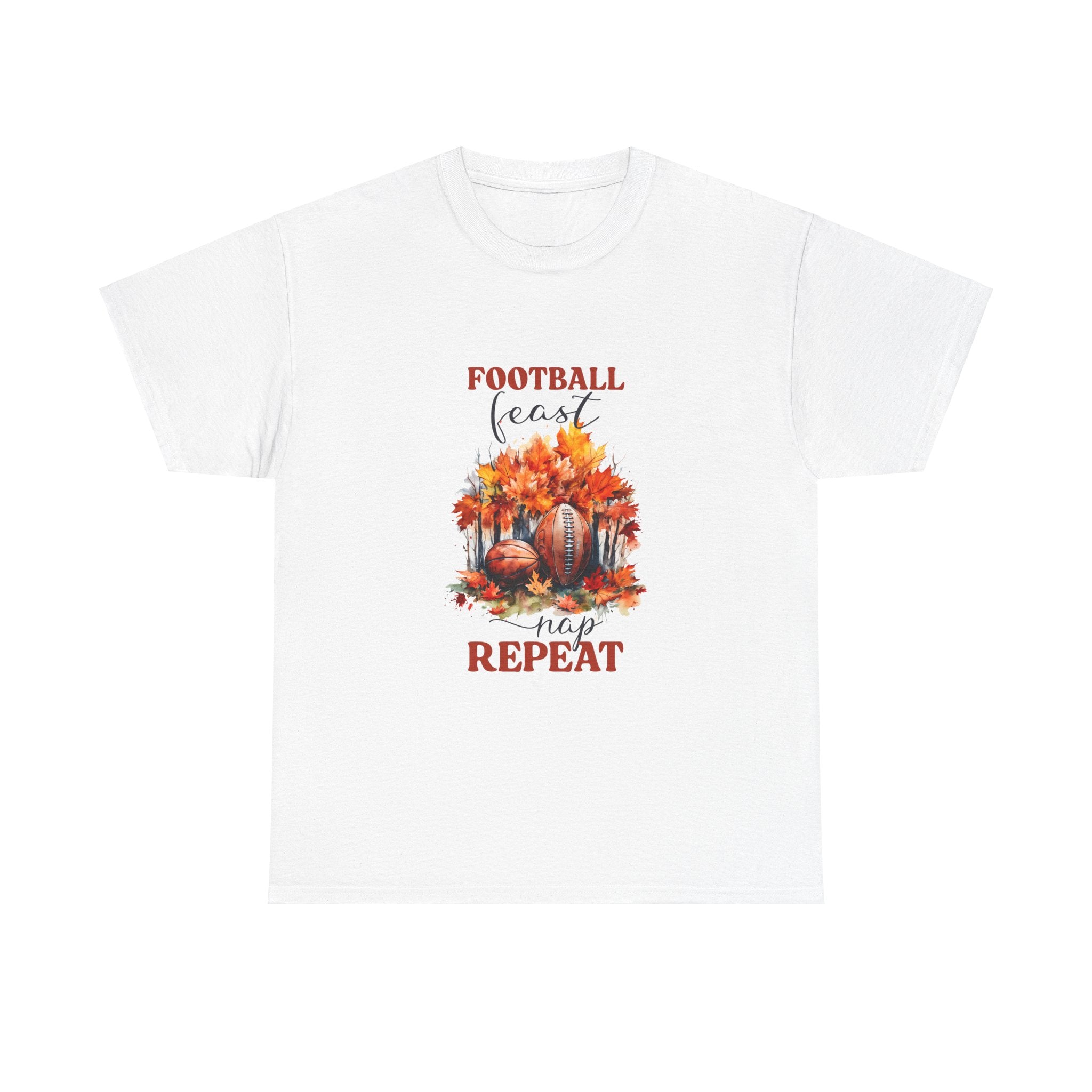 Football Feast Nap Repeat Thanksgiving Tee