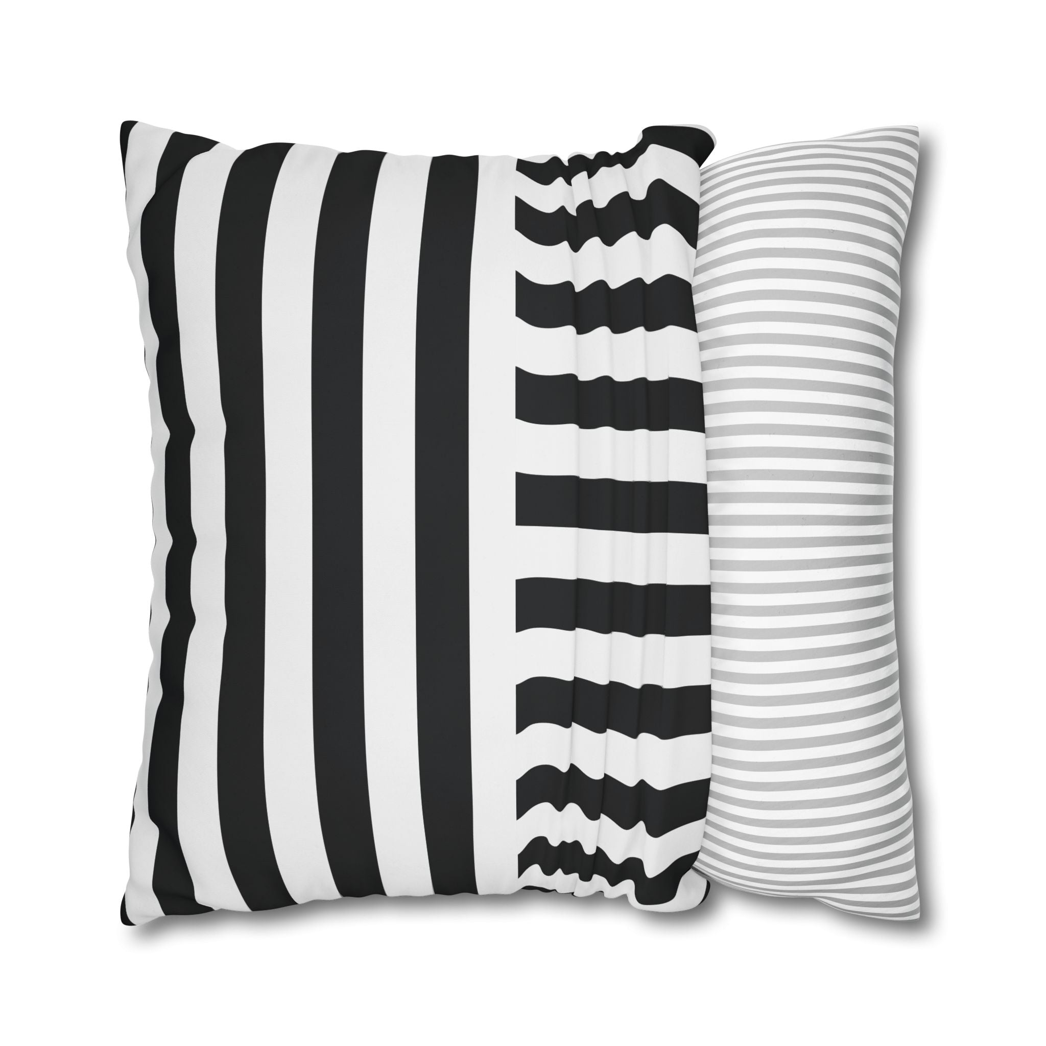 Geometric Black & White Stripe Pillowcase