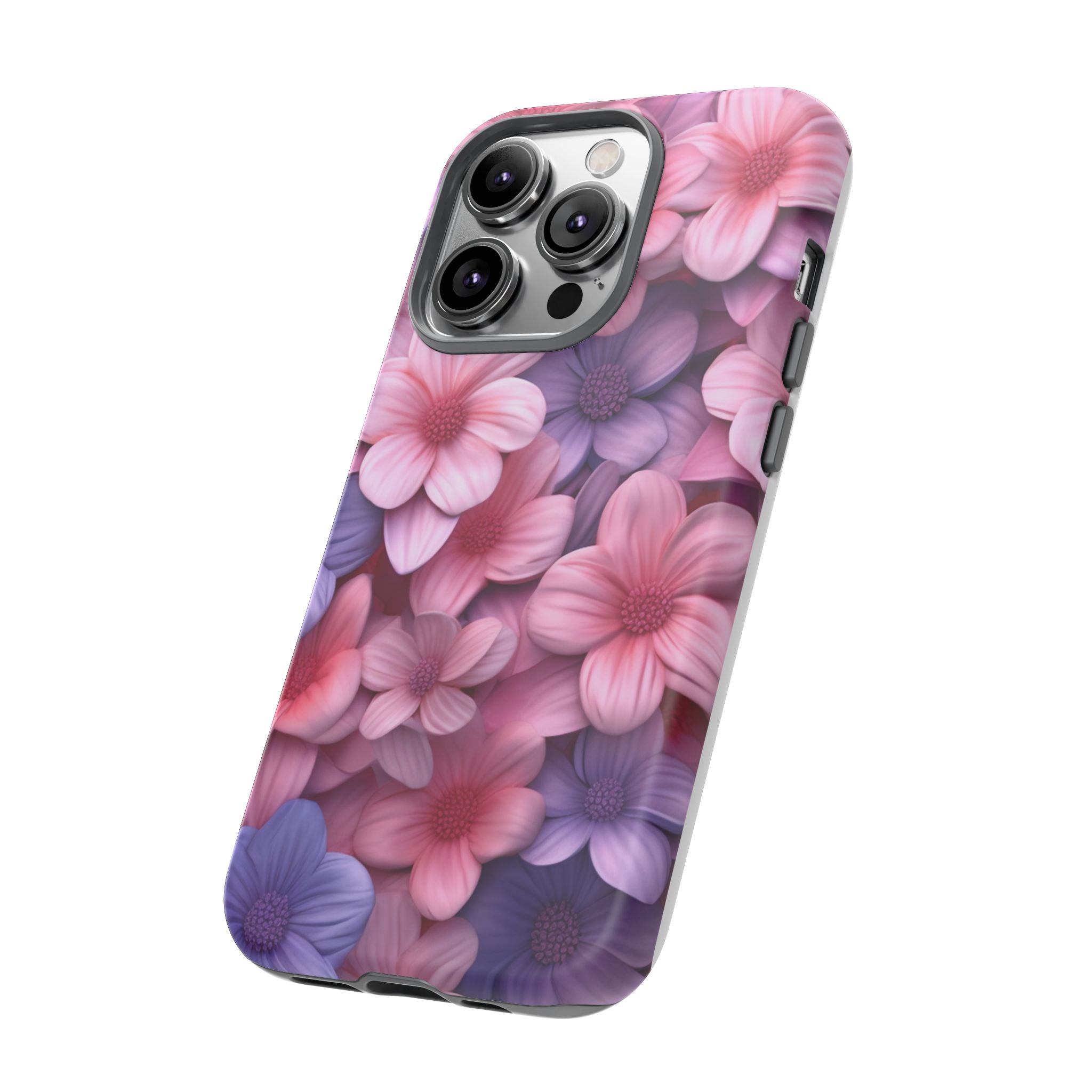 Floral Bloom Hexagon Stone iPhone Case