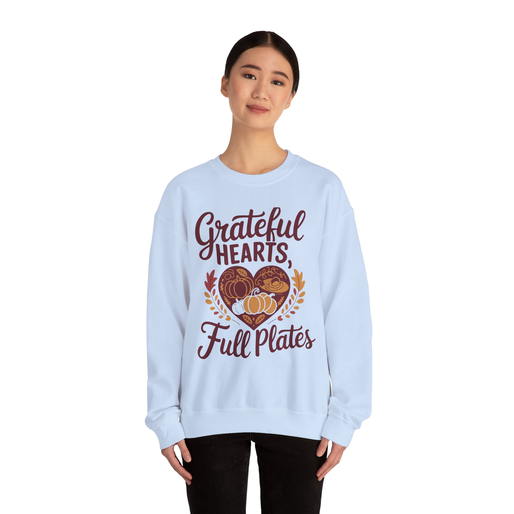 Grateful Hearts, Full Plates Thanksgiving Sweatshirt