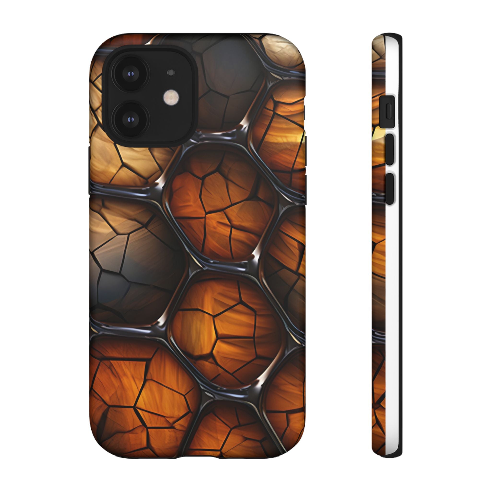 Cracked Wood Honeycomb iPhone Case