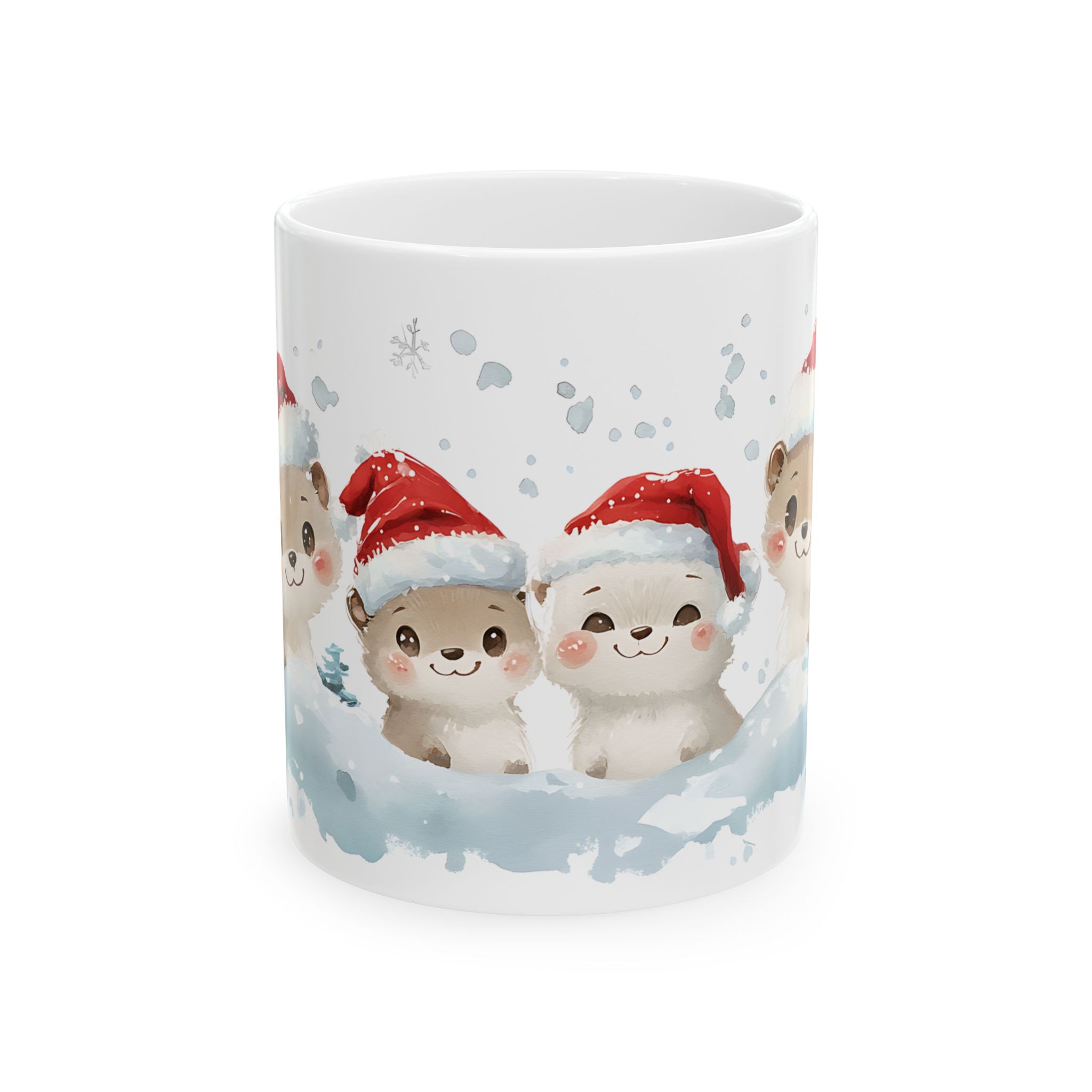 Adorable Otter Christmas Mug