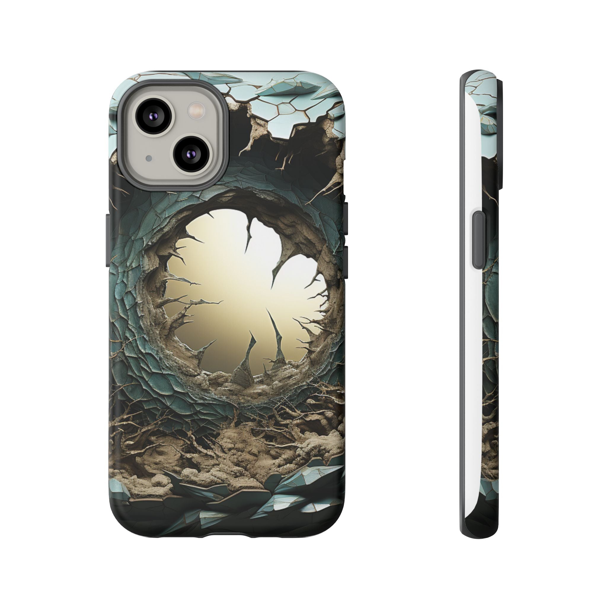 Surreal Alien Landscape Hexagon Stone iPhone Case