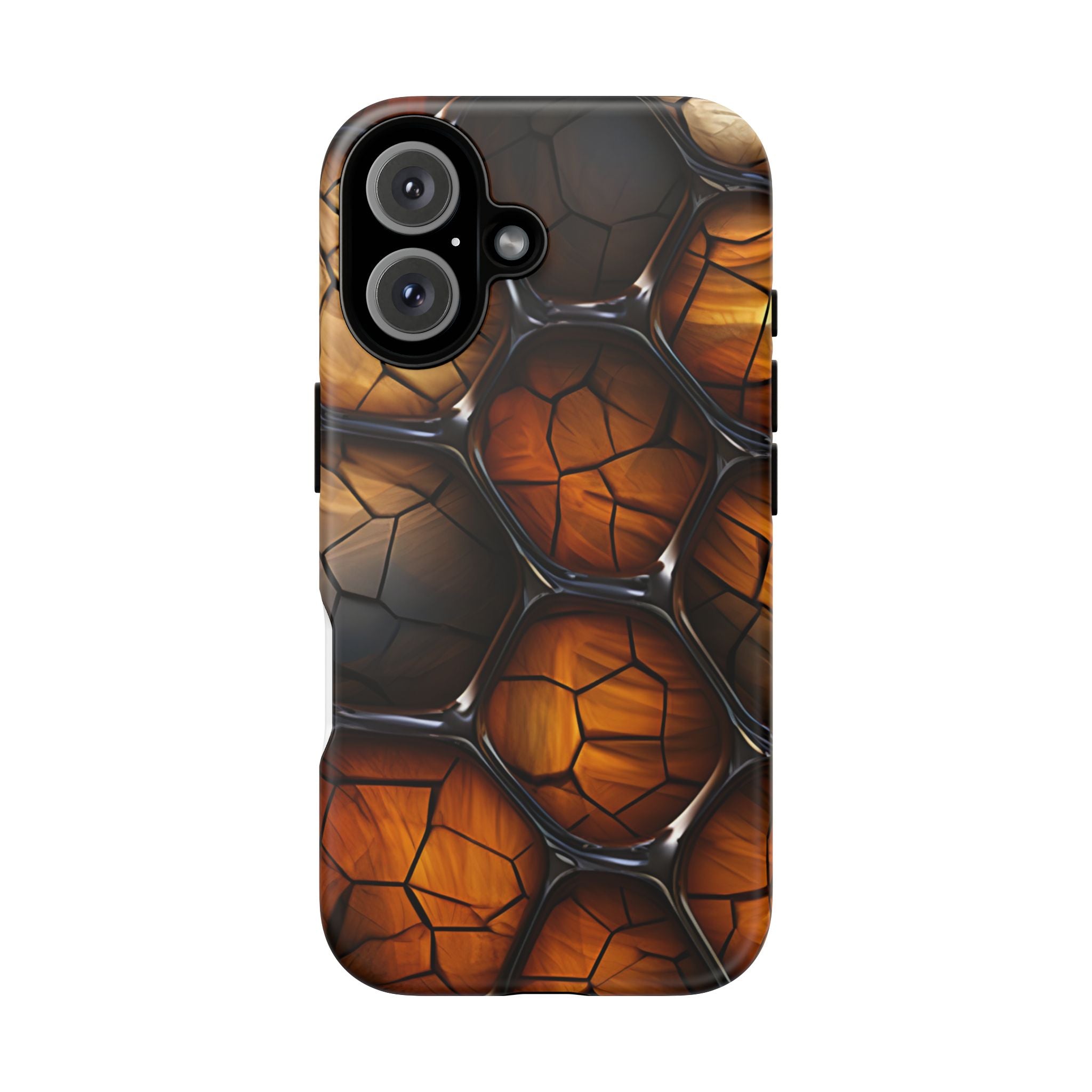 Cracked Wood Honeycomb iPhone Case