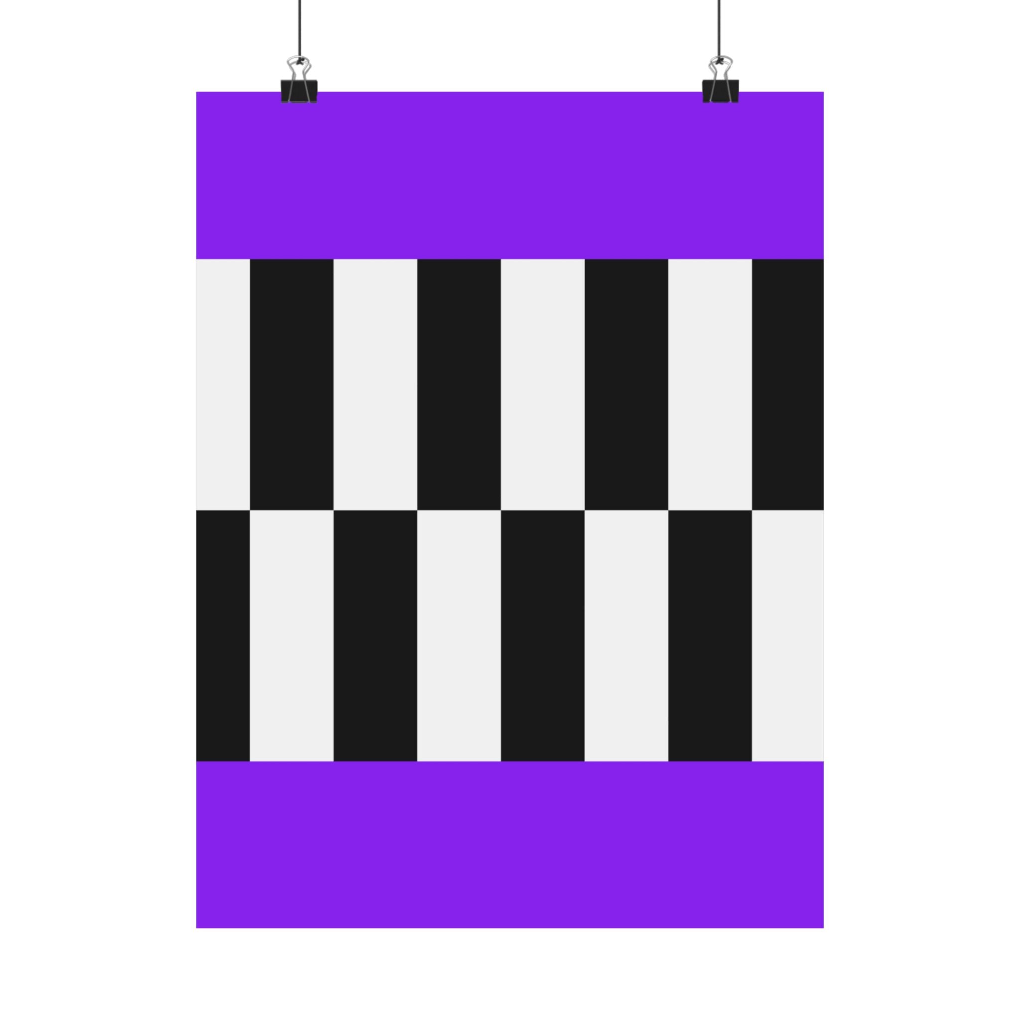 Minimalist Checkerboard Purple Poster