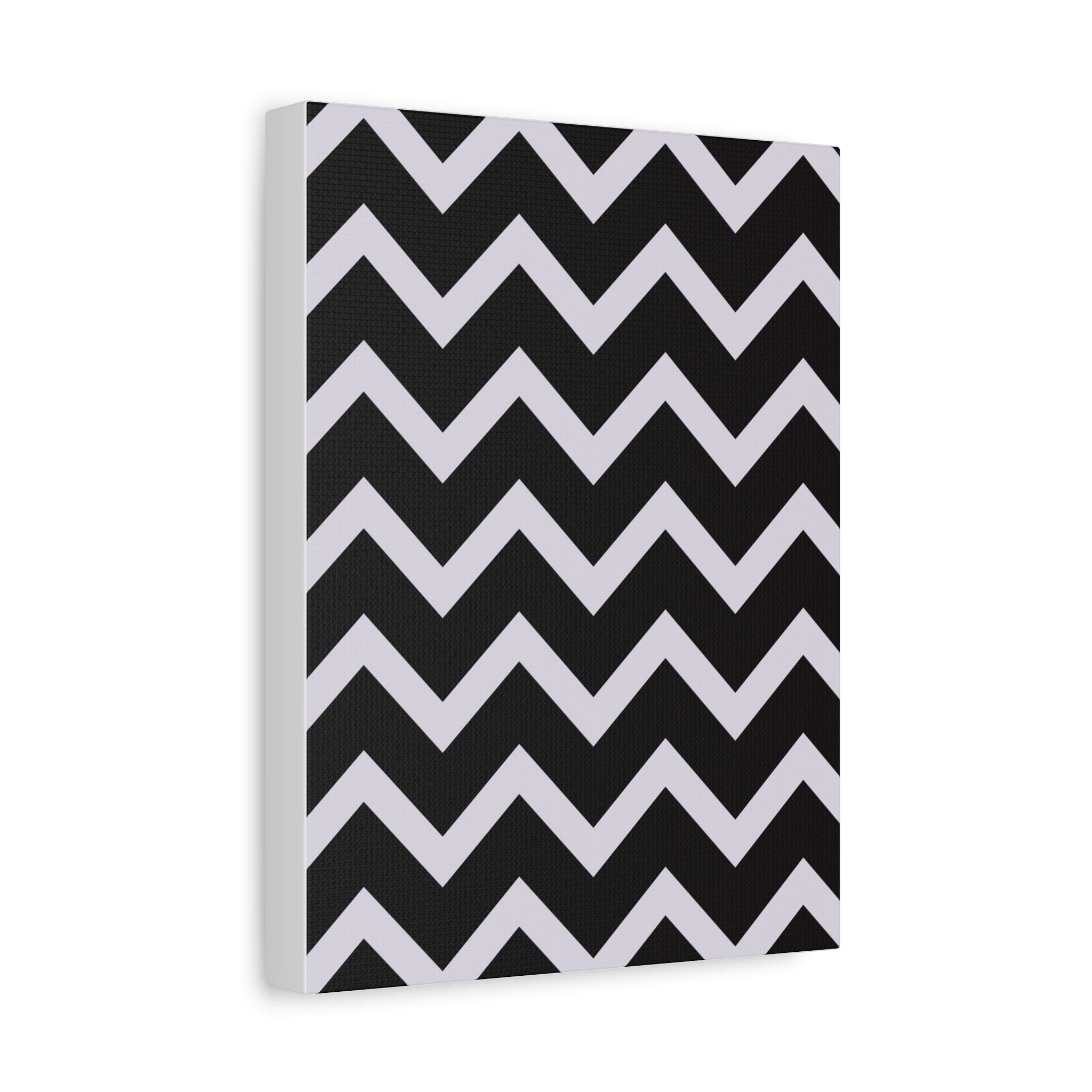 Modern Chevron Zigzag Matte Canvas Art