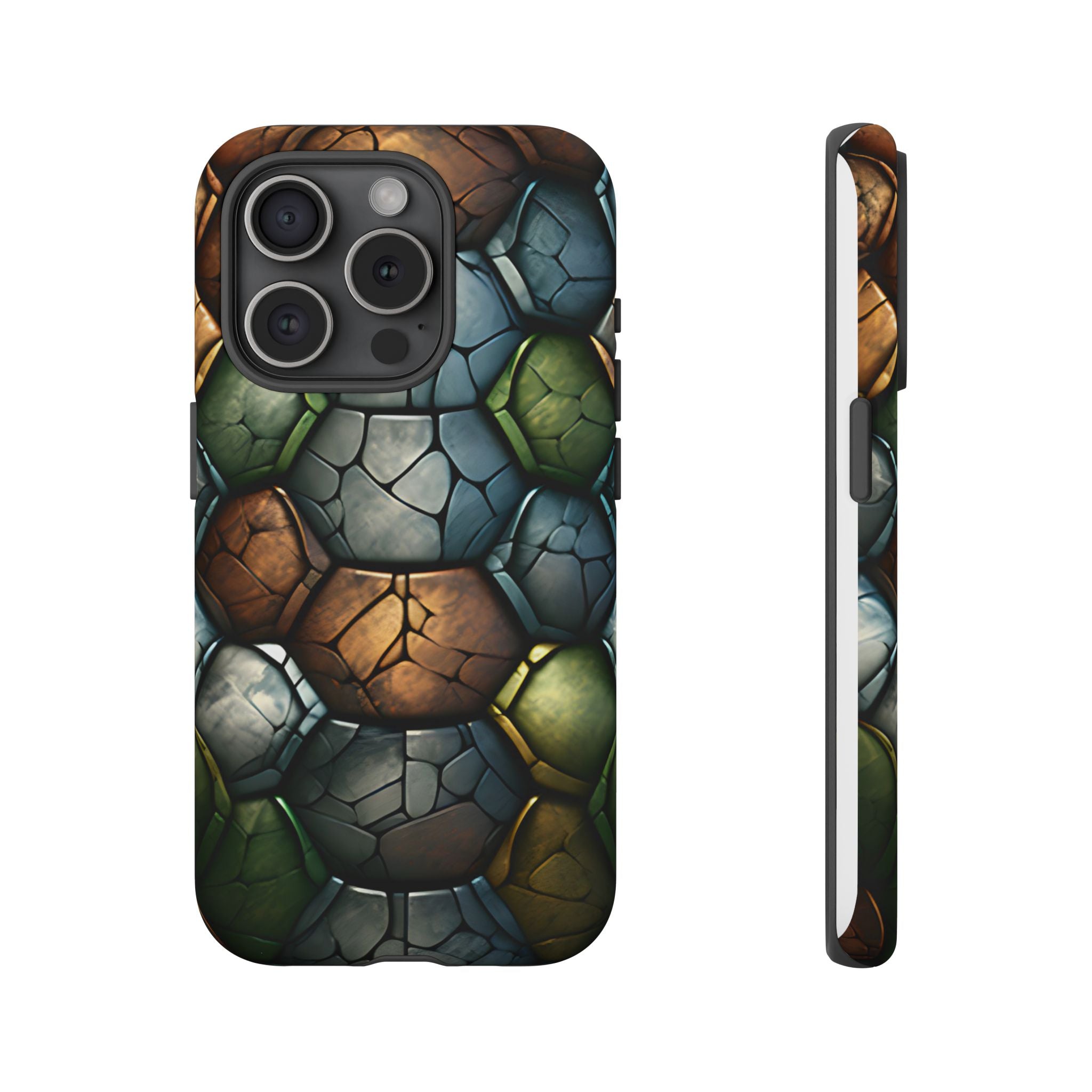 Hexagon Stone iPhone Case - Rugged Texture