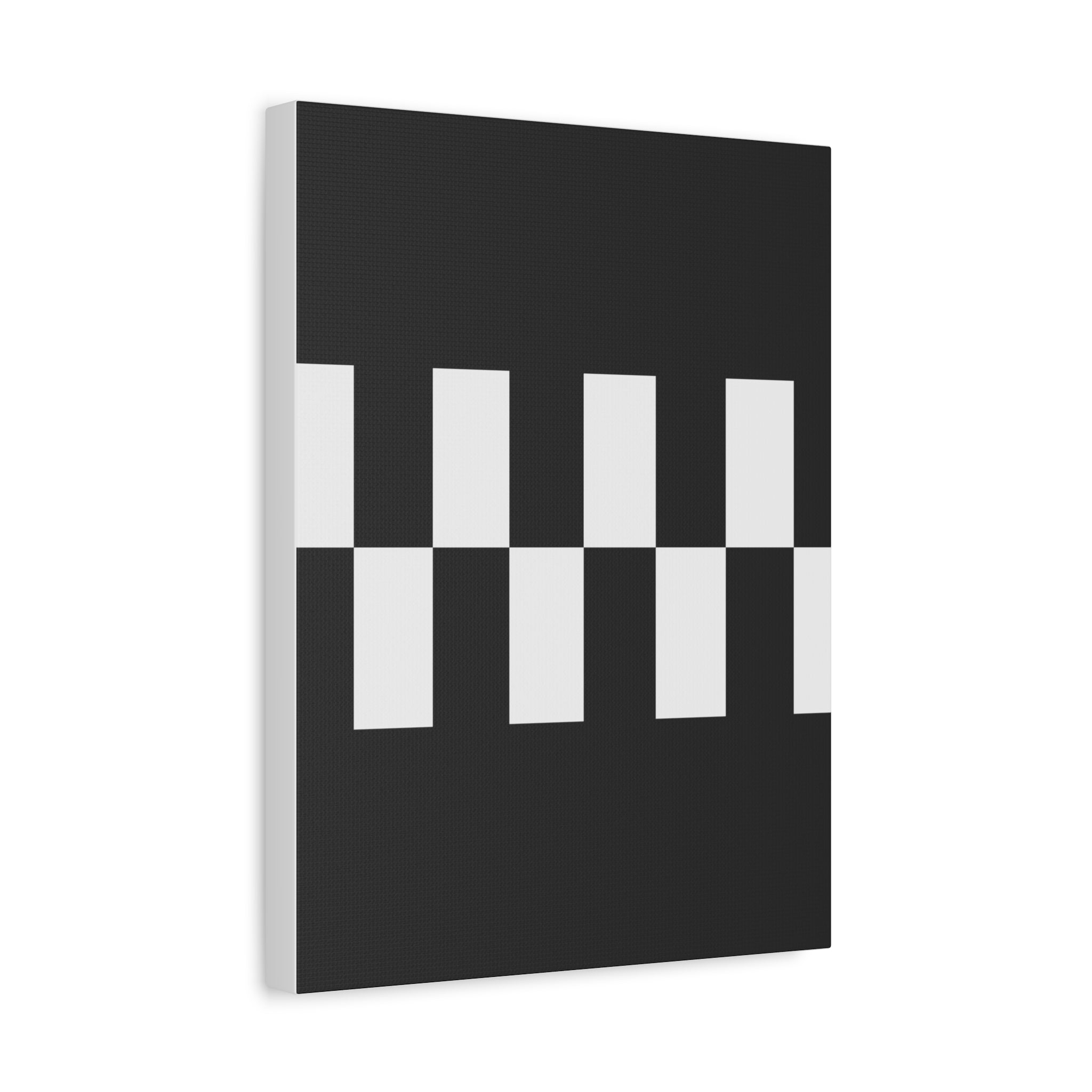 Black & White Checkered Canvas Art