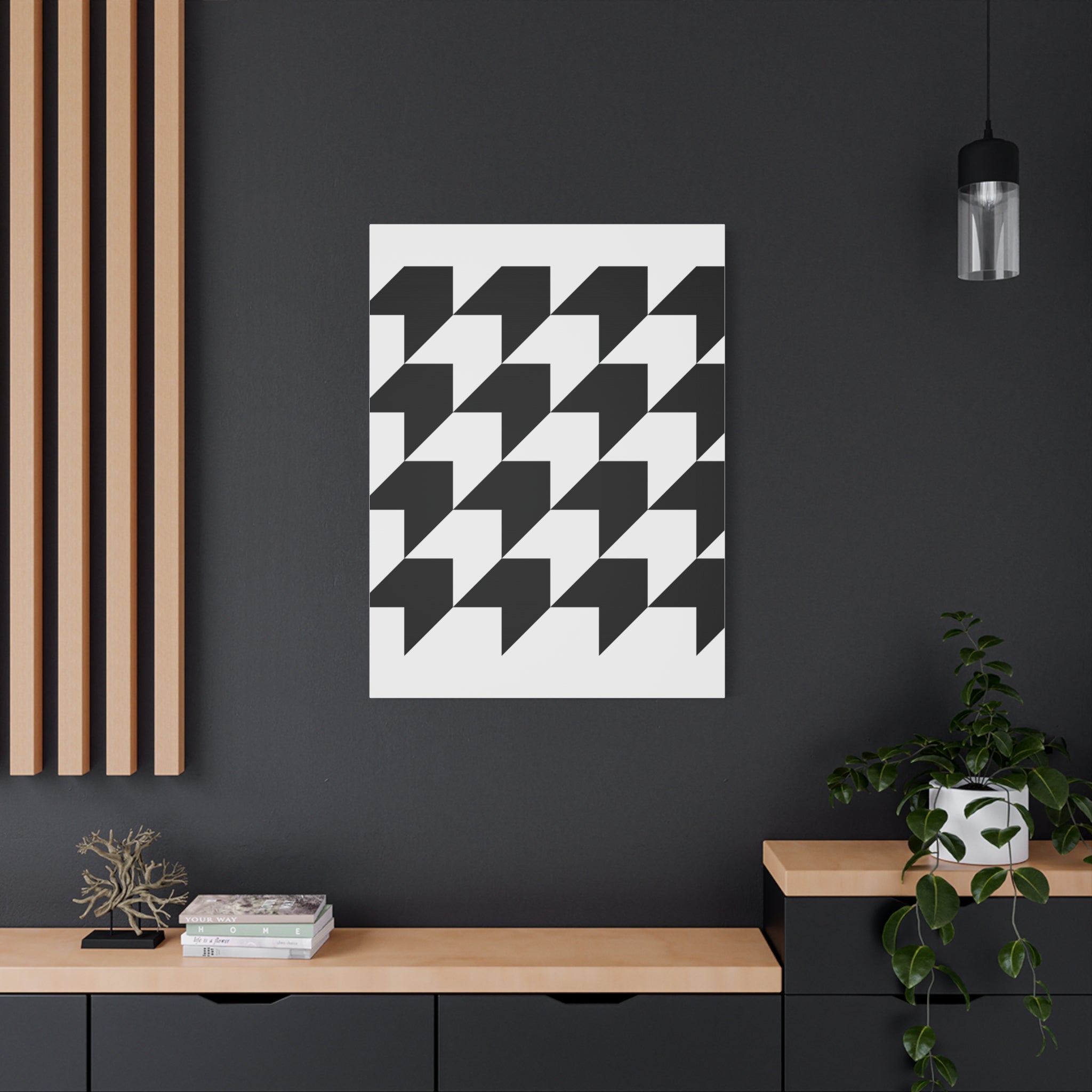 Geometric Arrow Canvas Art - Modern Minimalist