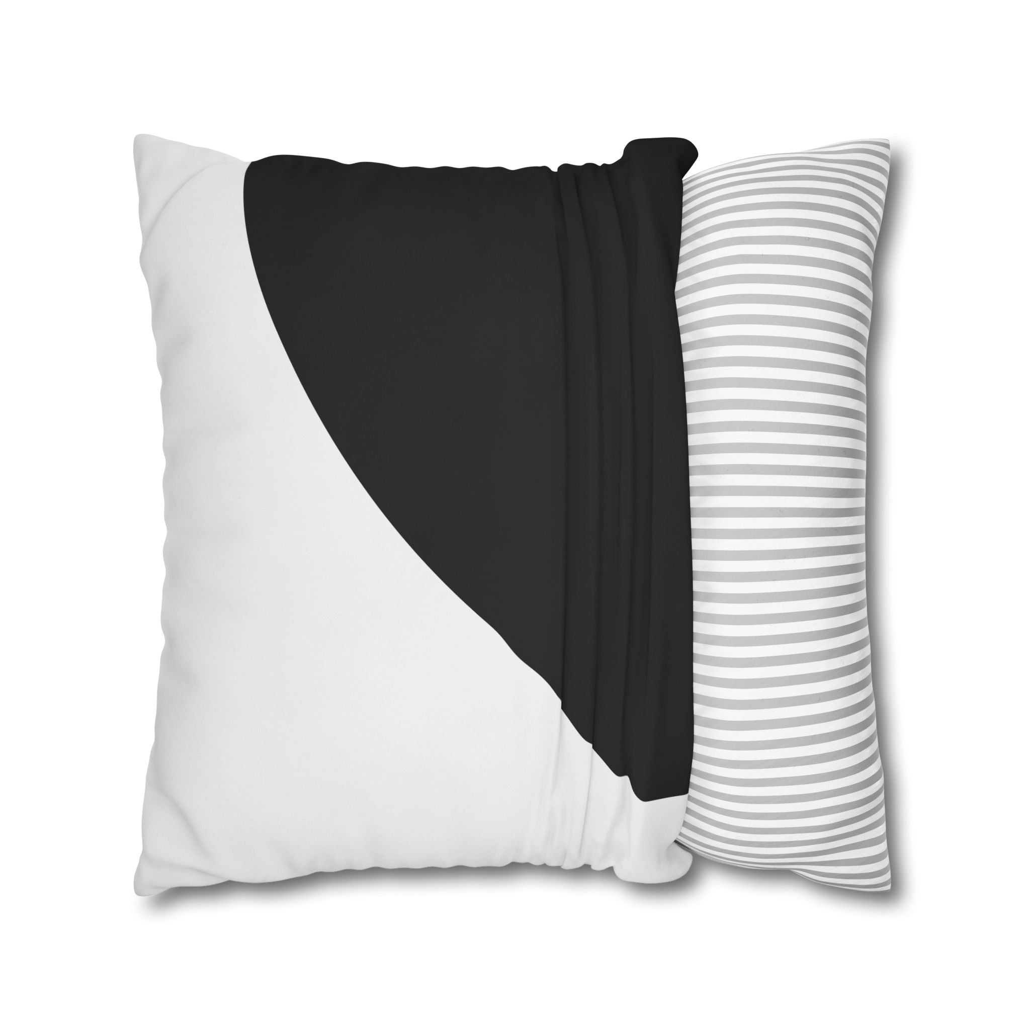 Minimalist Black & White Semi-Circle Pillowcase