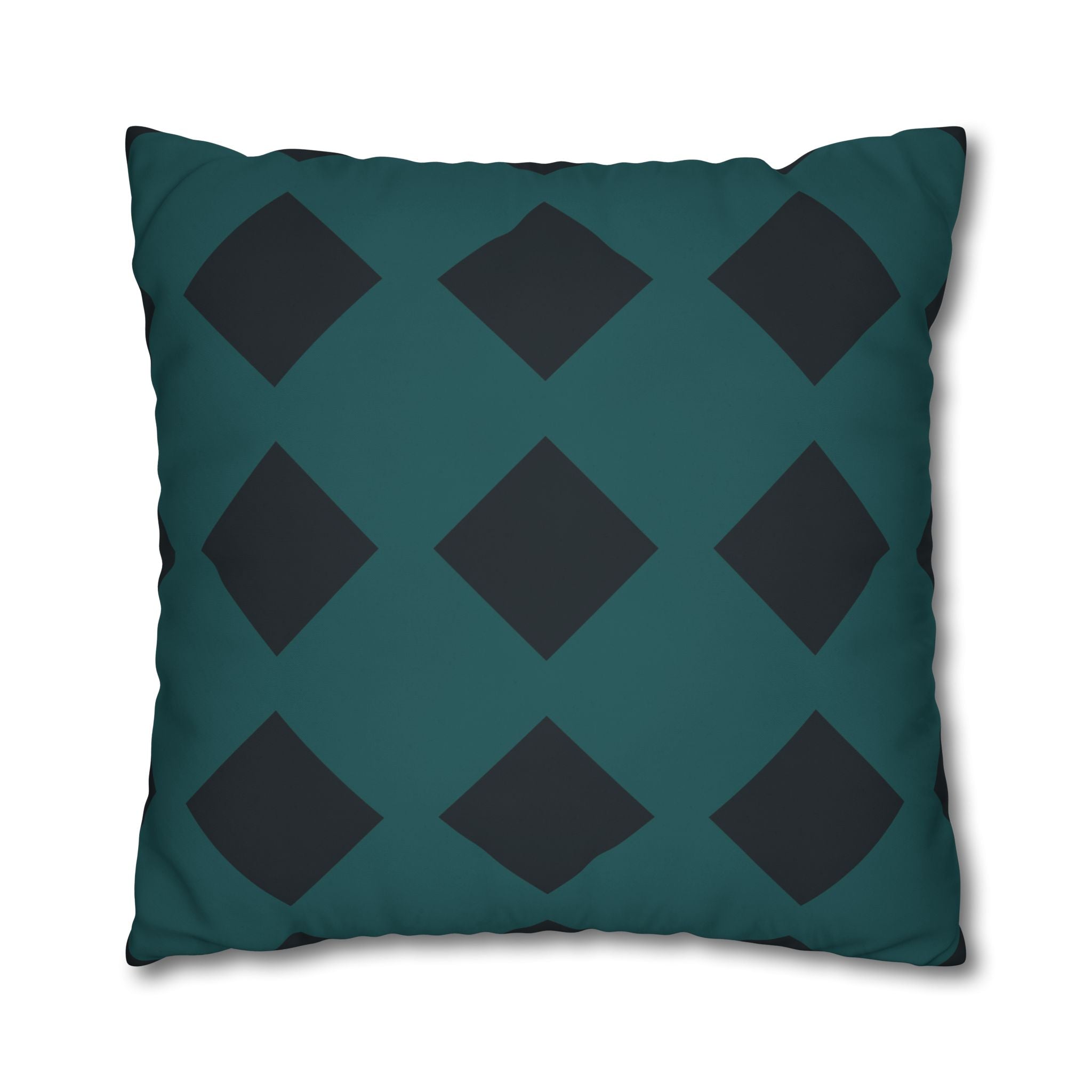 Teal Geometric Diamond Pillowcase