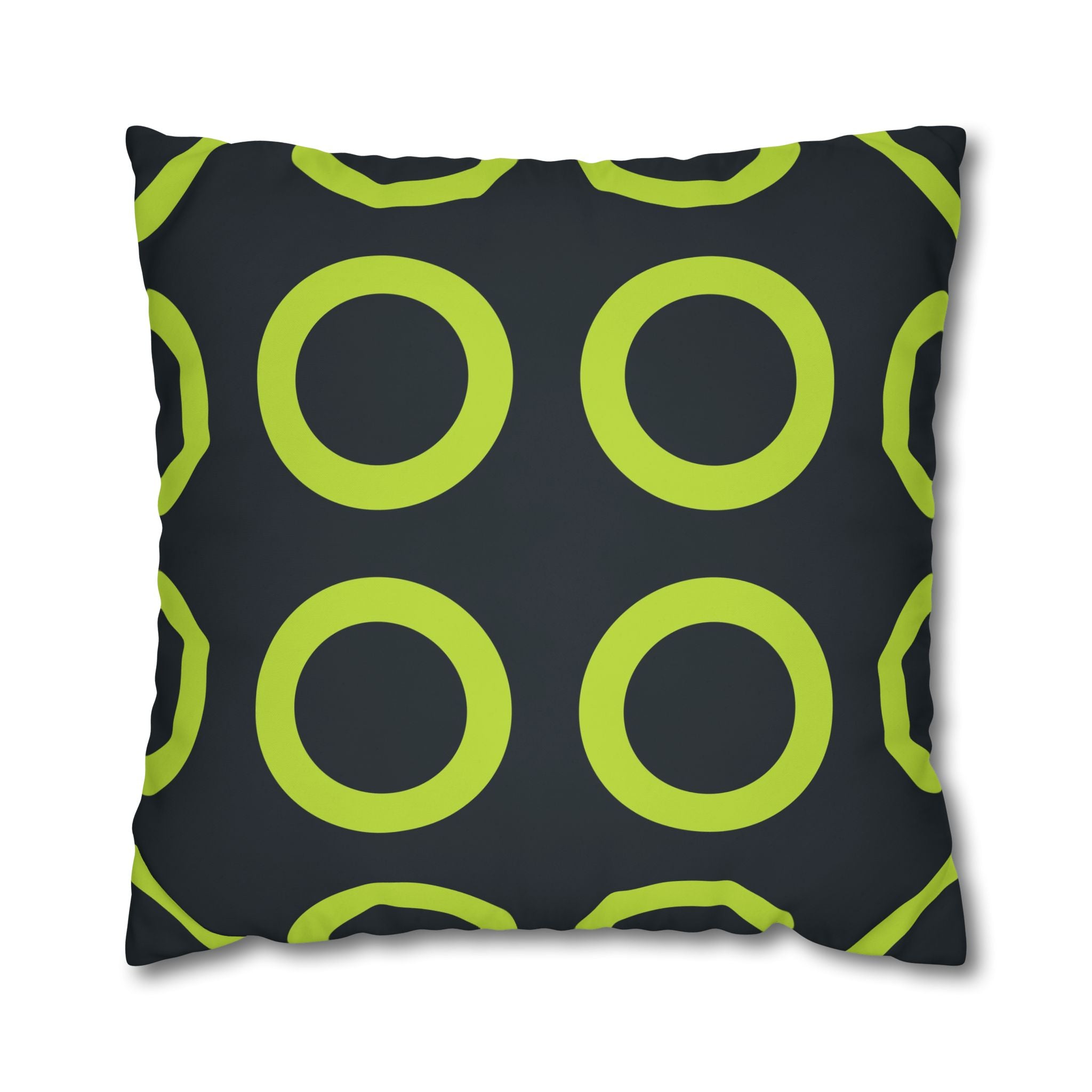 Lime Green Circle Geo Pillowcase