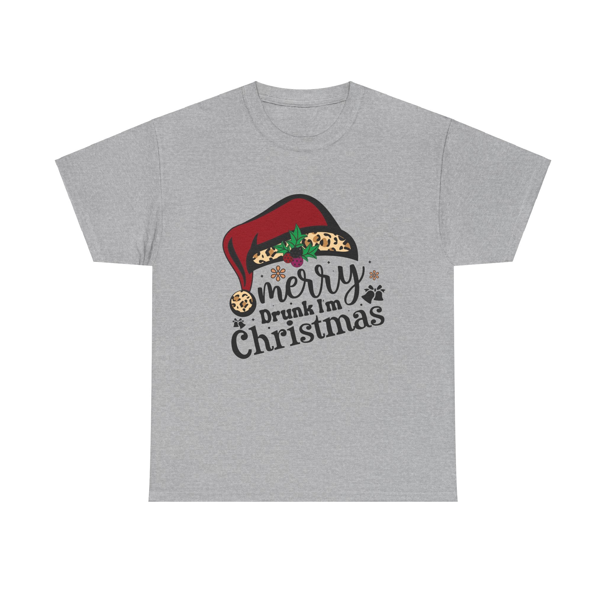 Leopard Santa Hat Xmas T-Shirt