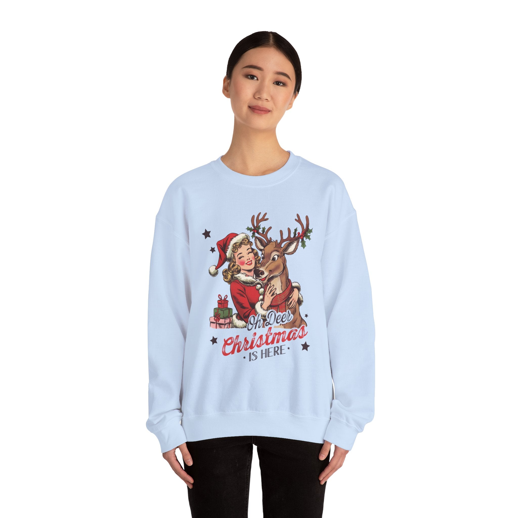 Oh Deer! Christmas Sweatshirt - Retro Holiday Fun