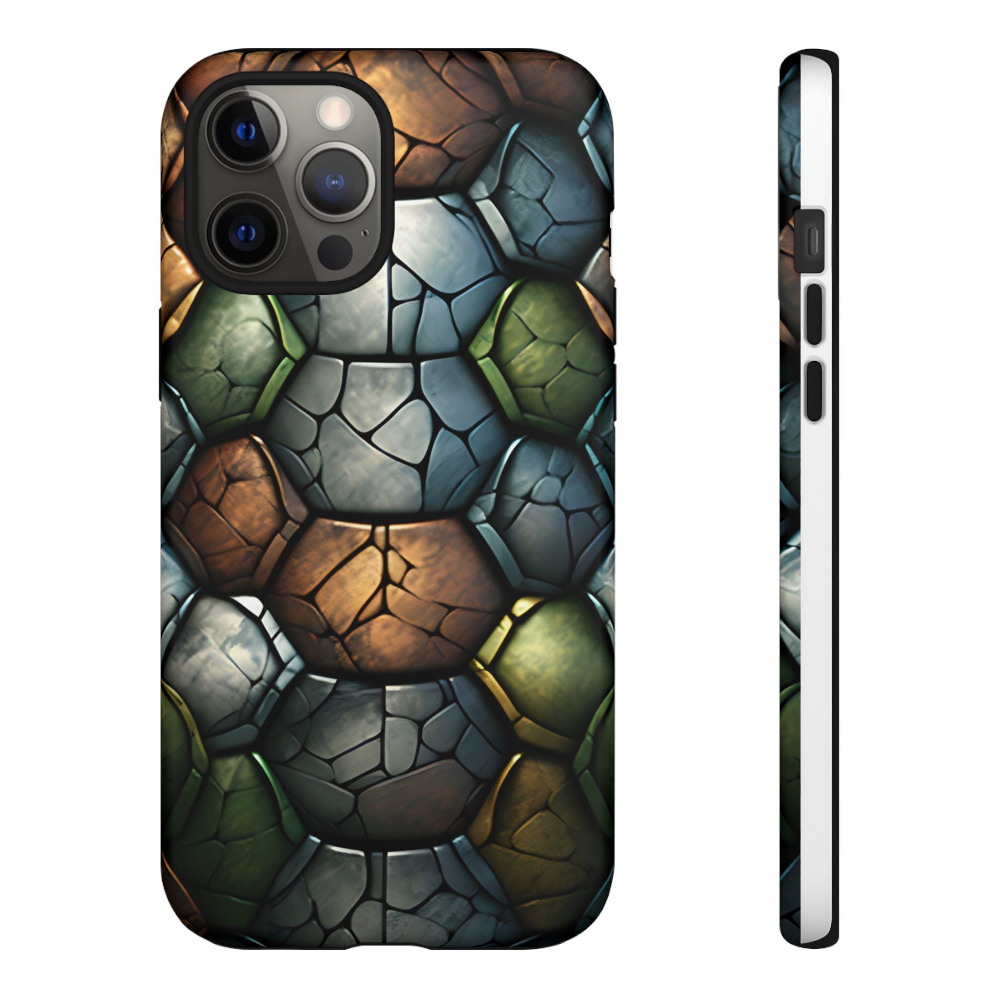 Hexagon Stone iPhone Case - Rugged Texture