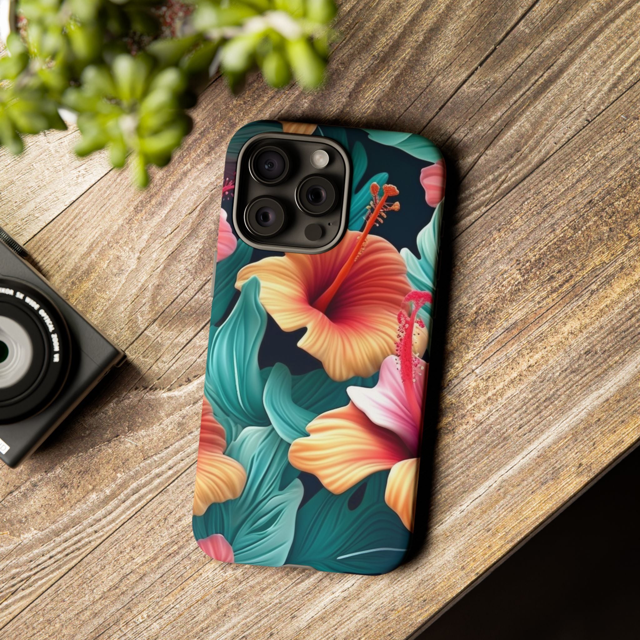 Tropical Hibiscus Hexagon iPhone Case