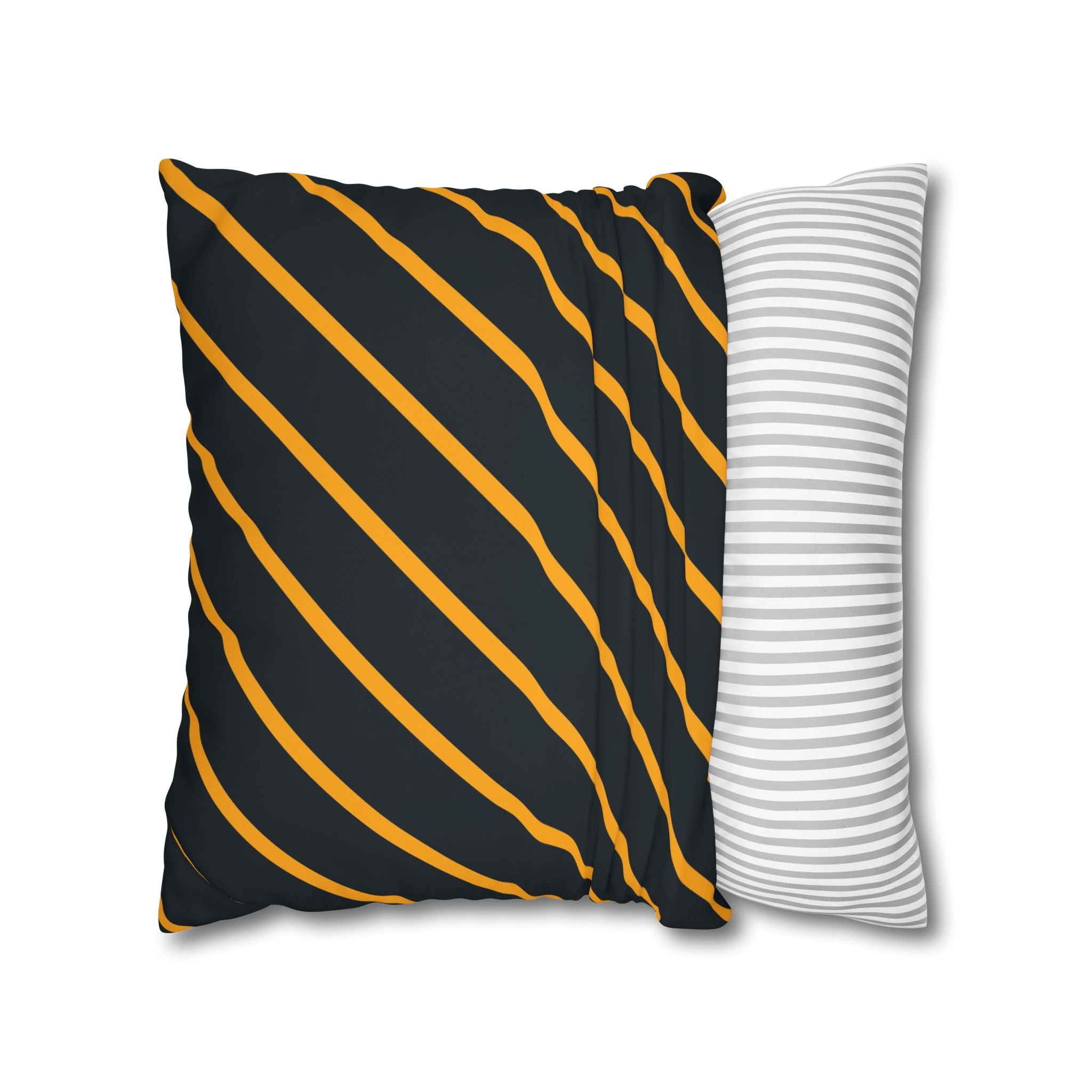 Bold Orange Diagonal Stripe Pillowcase