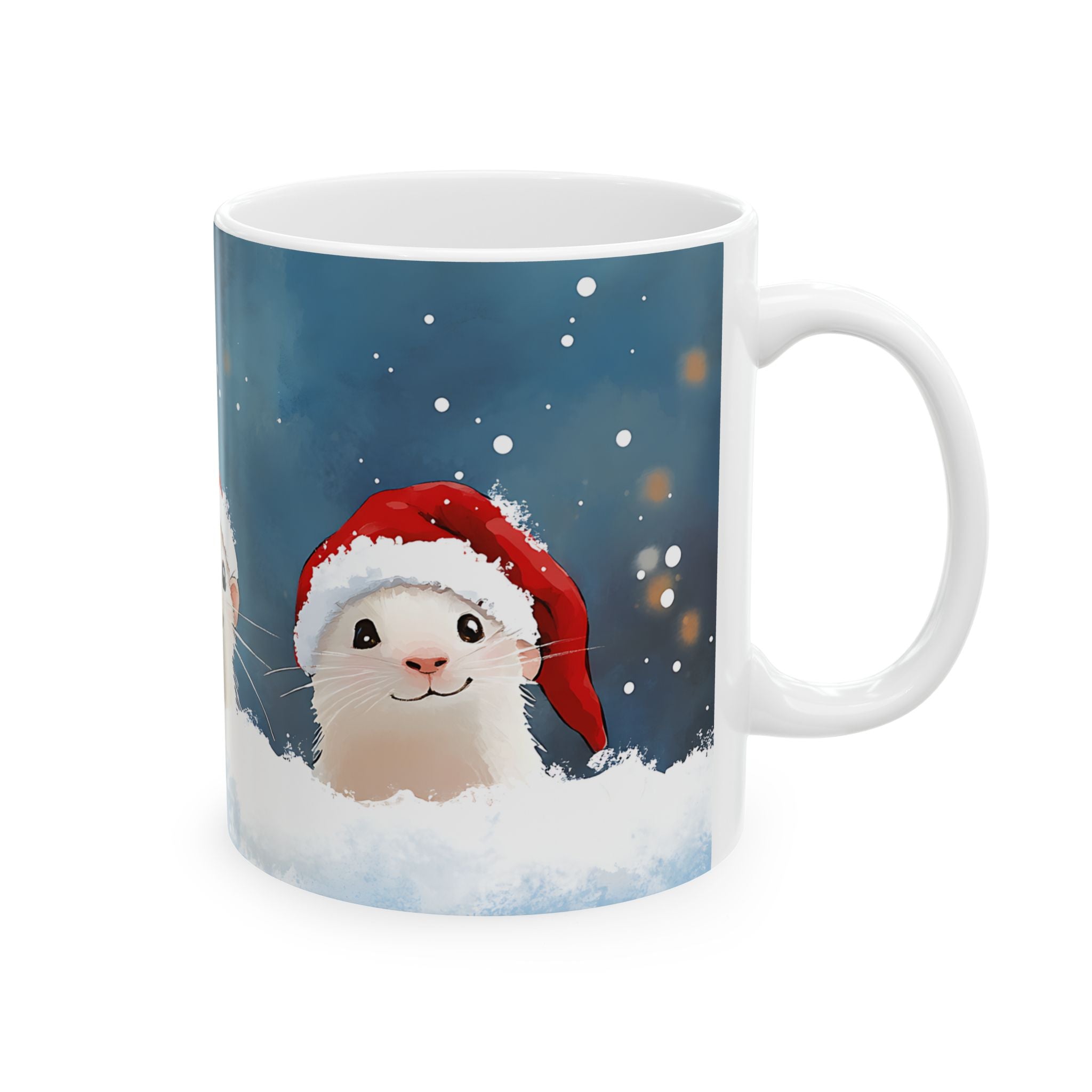 Ferret Santa Mug: Cute Holiday Gift