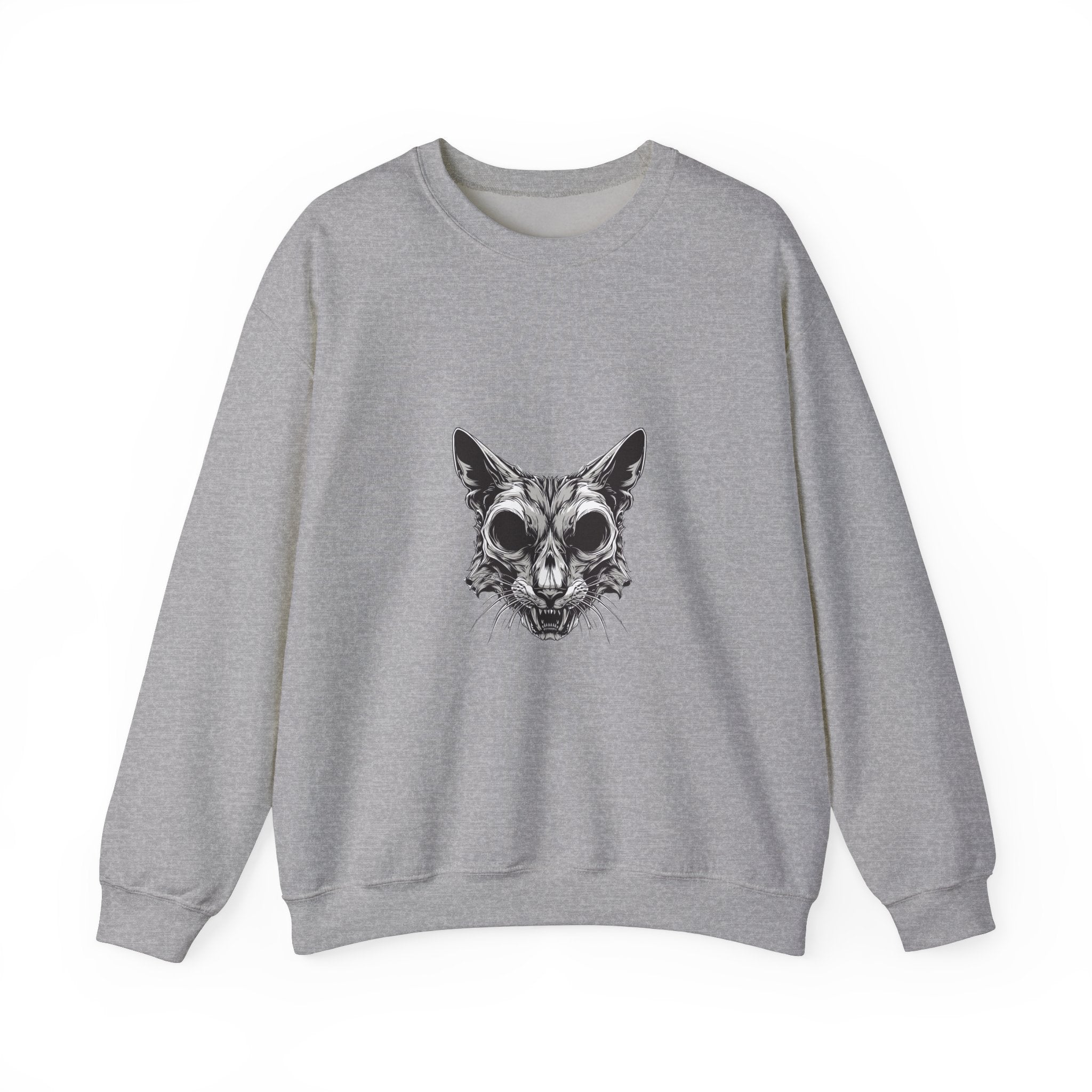 Gothic Cat Skull Sweatshirt