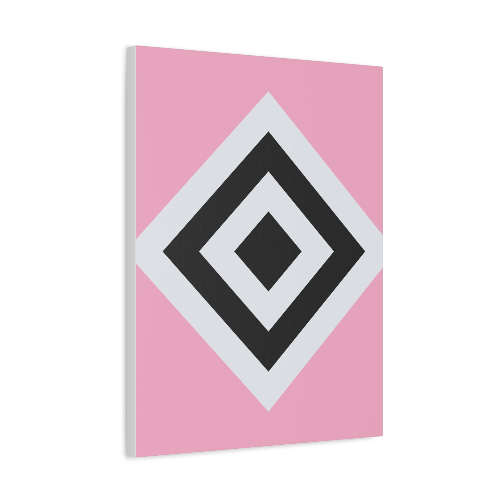 Geometric Diamond Art - Pink Matte Canvas