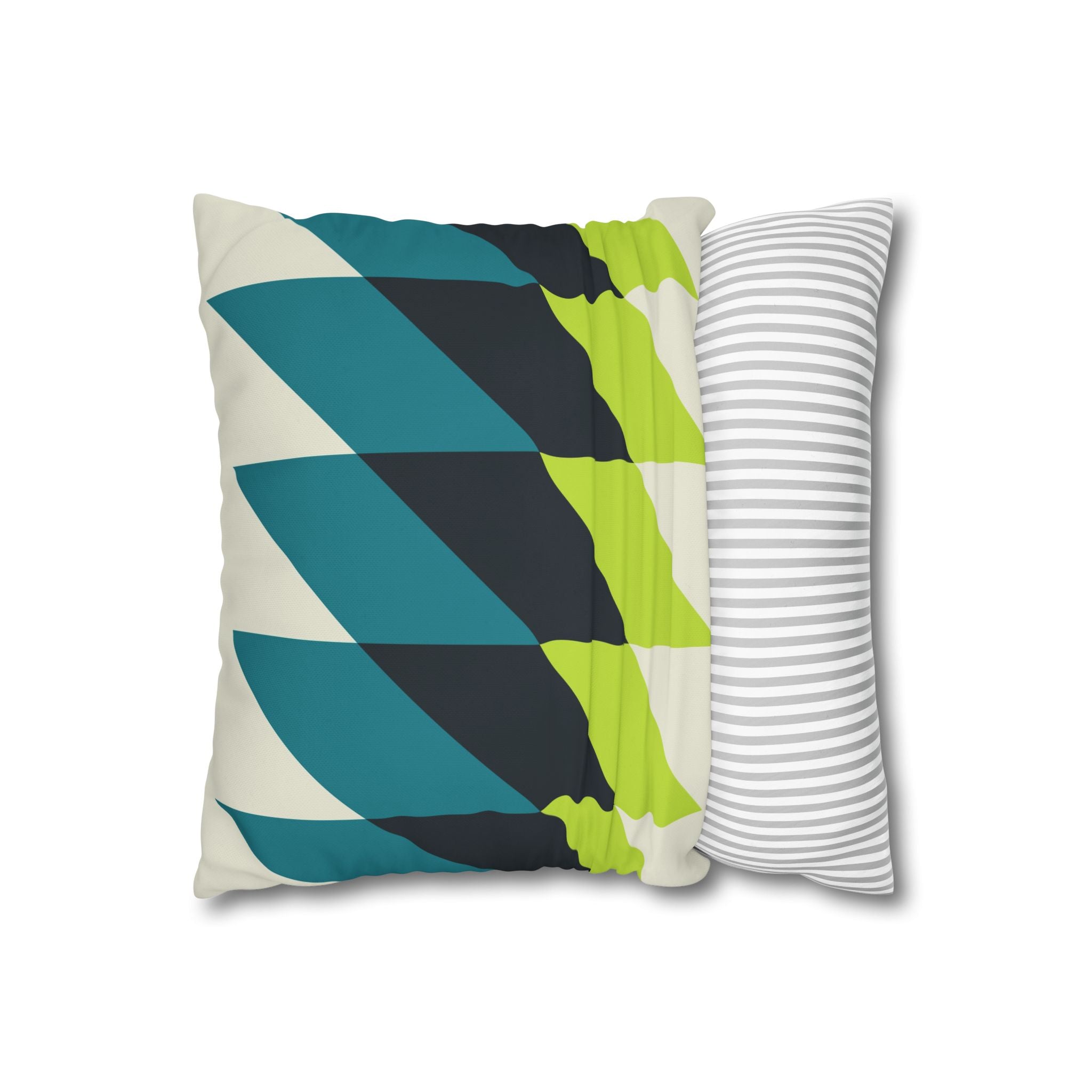 Geometric Teal Pillowcase - Modern Decor