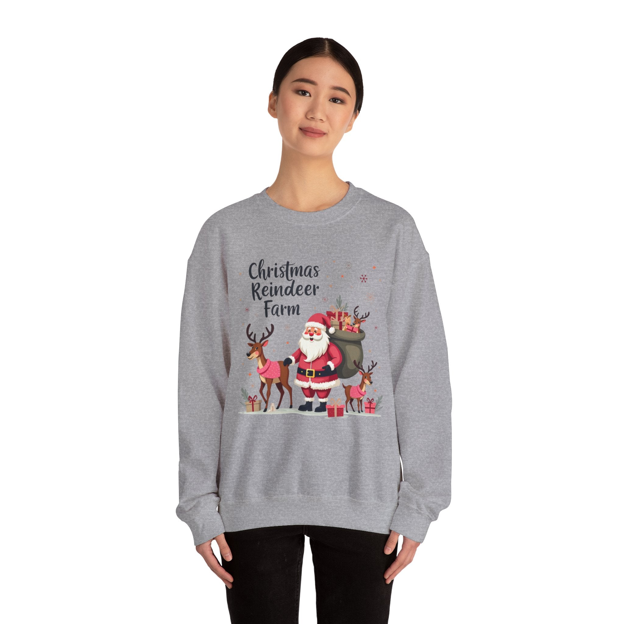 Christmas Reindeer Farm Sweatshirt