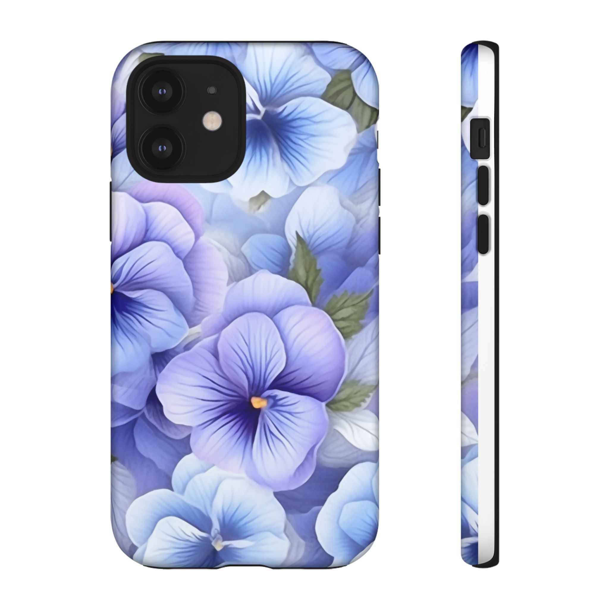 Dreamy Pansy Blue iPhone Case - Hexagon Stone