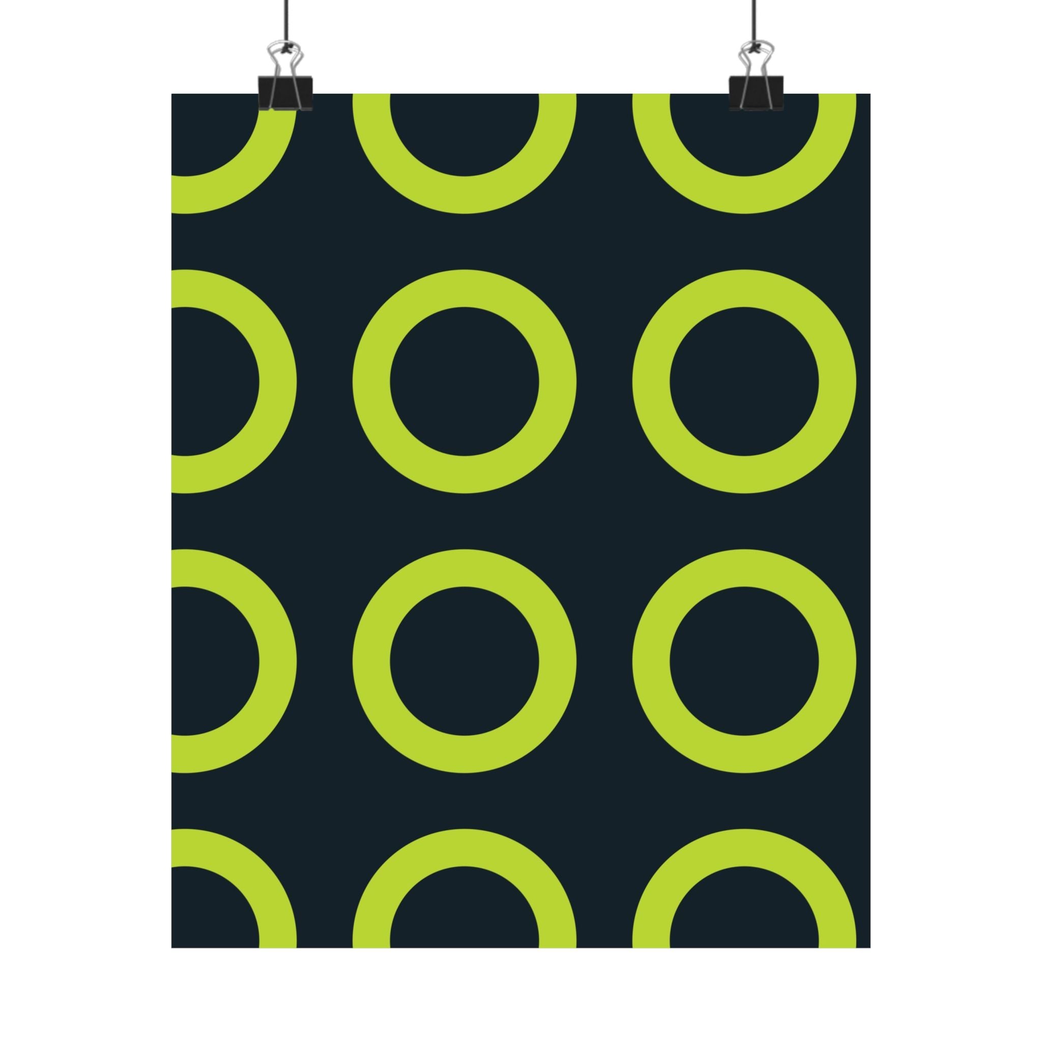 Lime Green Circle Teal Poster Art