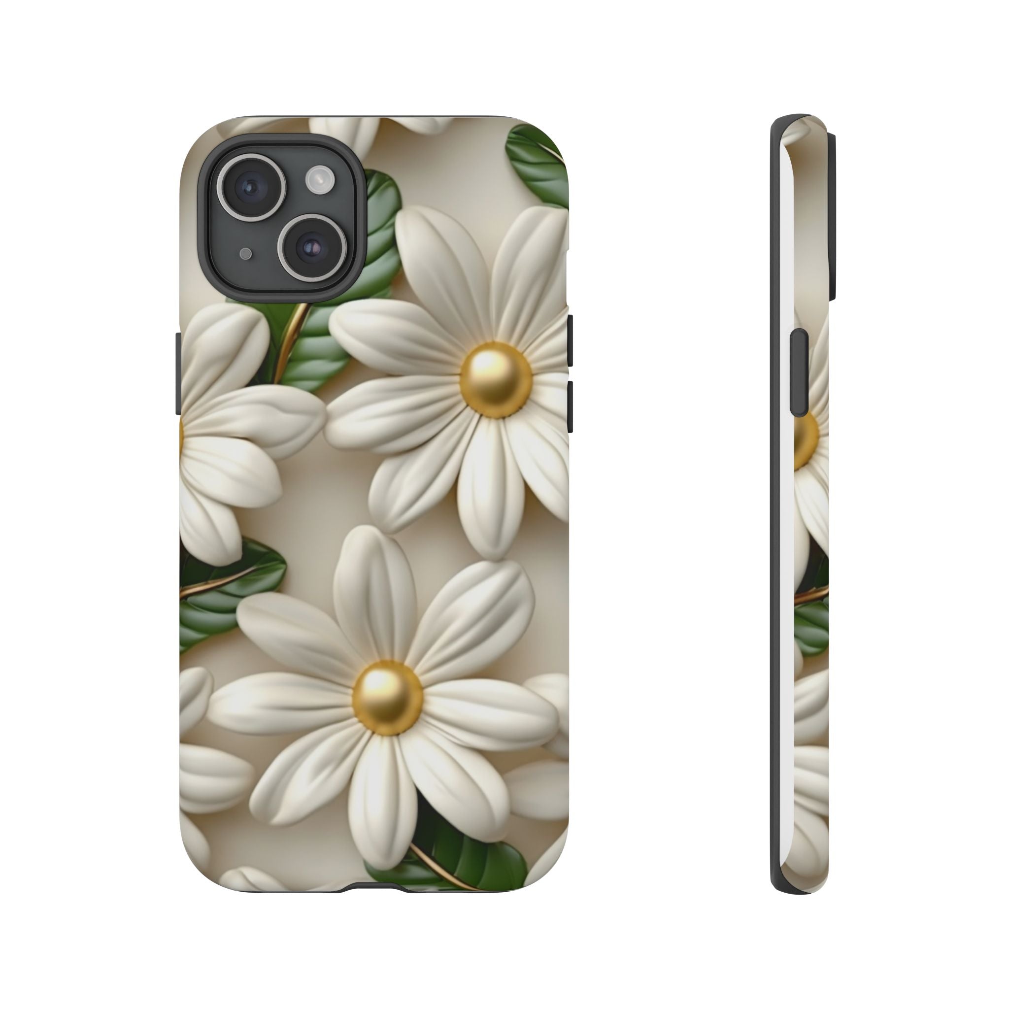 Sculpted Daisy iPhone Case - Hexagon Stone