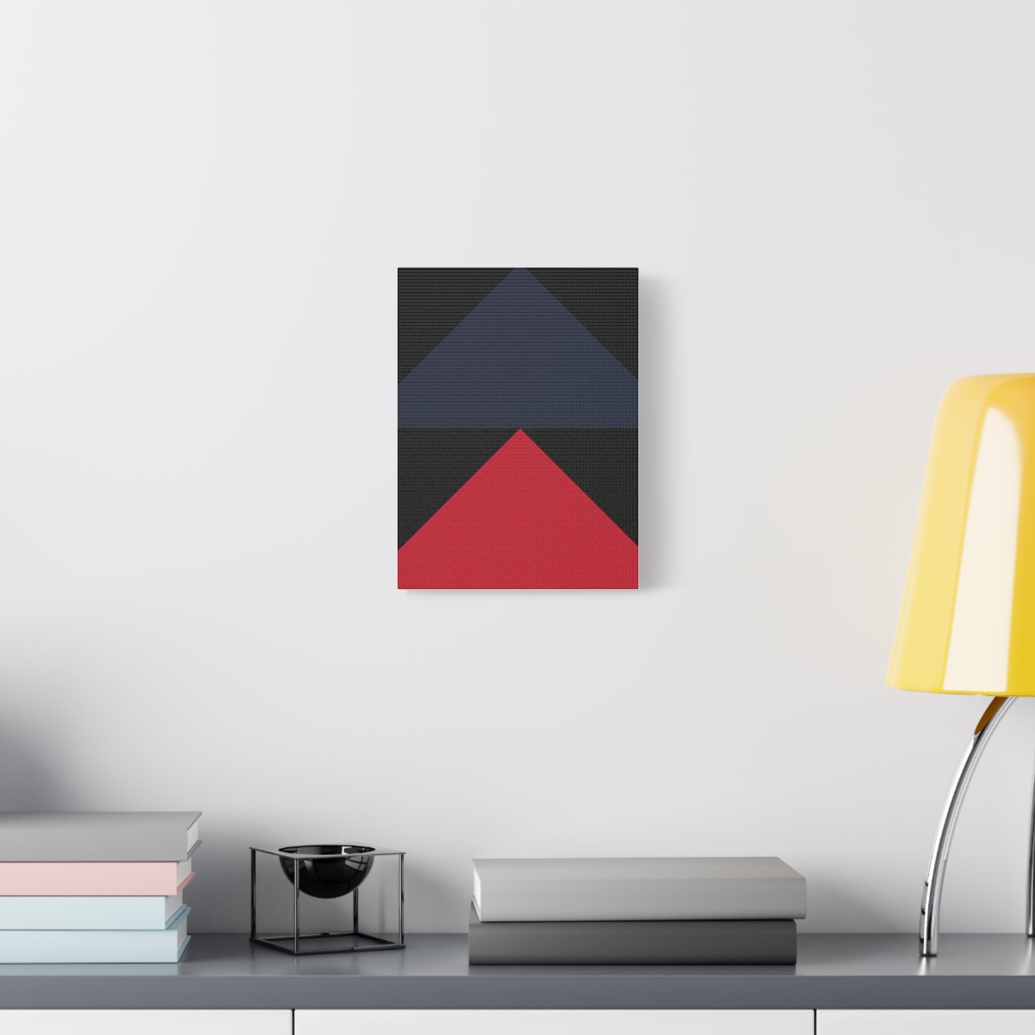 Geometric Triangles Matte Canvas Art