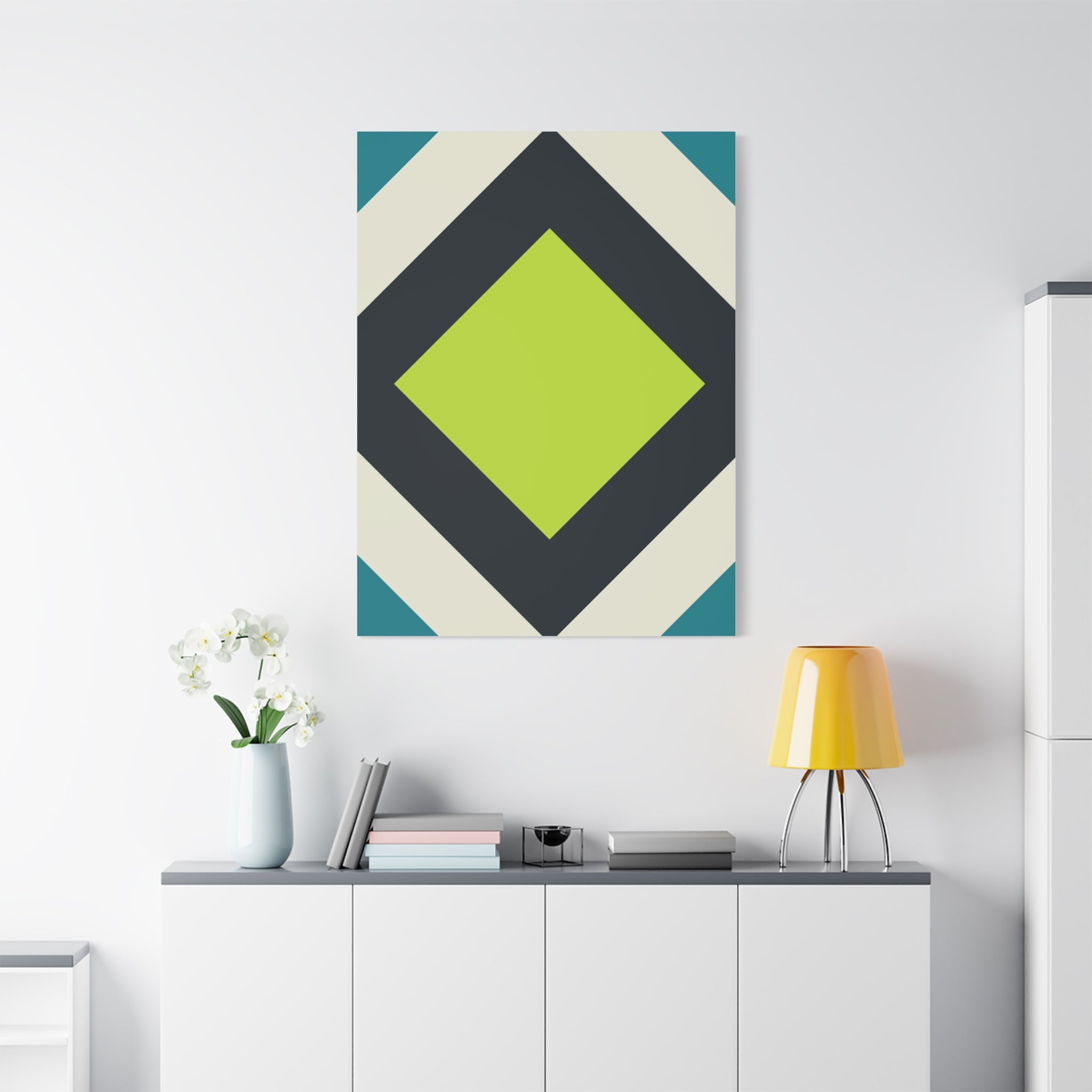 Geometric Diamond Canvas Art Print