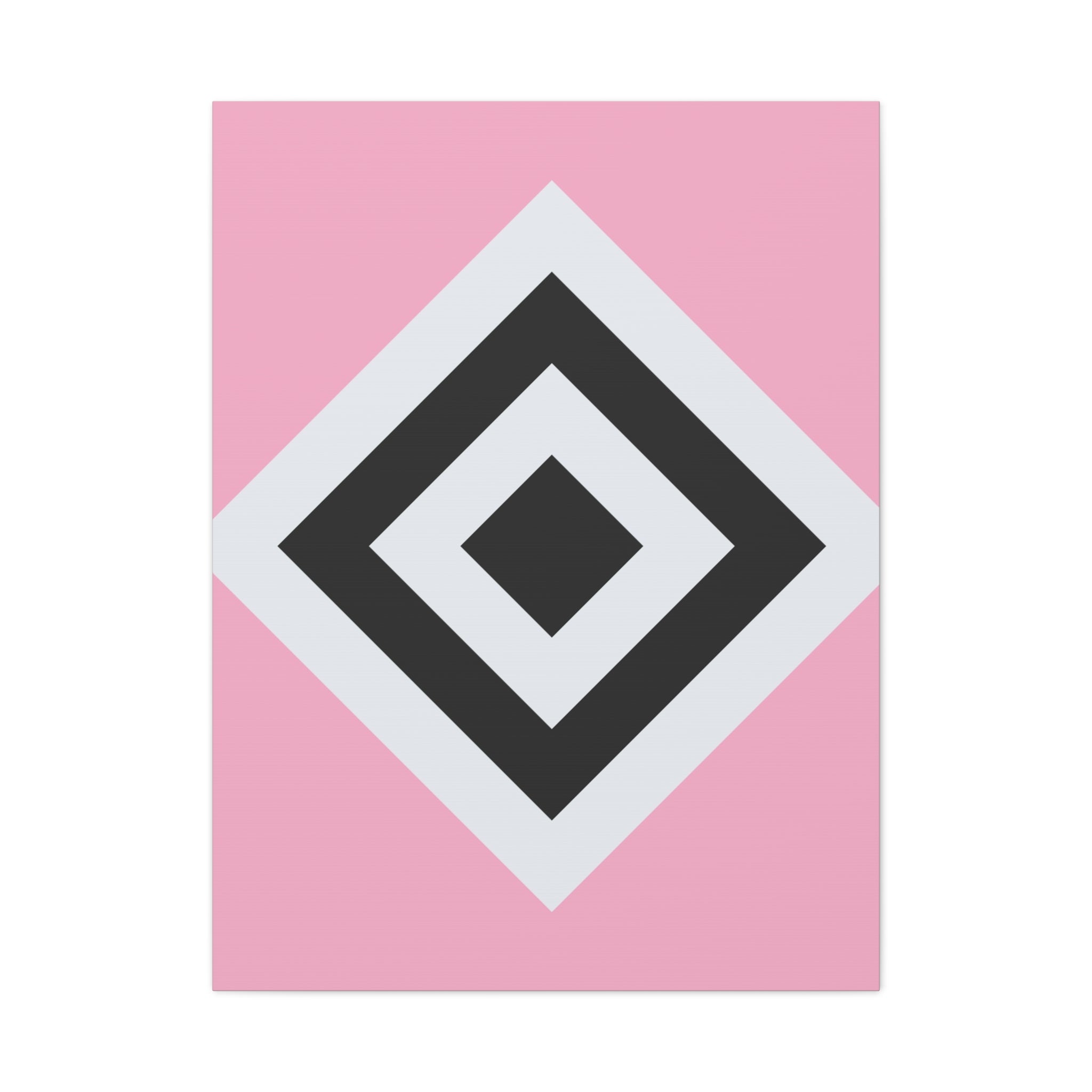 Geometric Diamond Art - Pink Matte Canvas