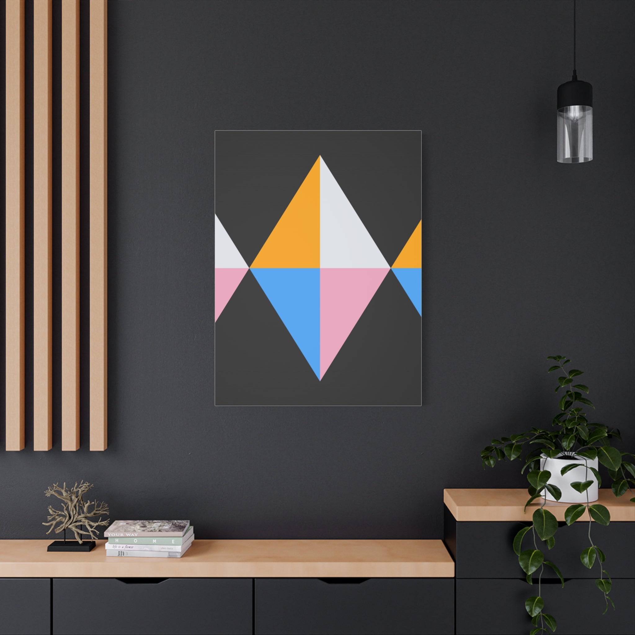 Geometric Triangle Canvas Wall Art