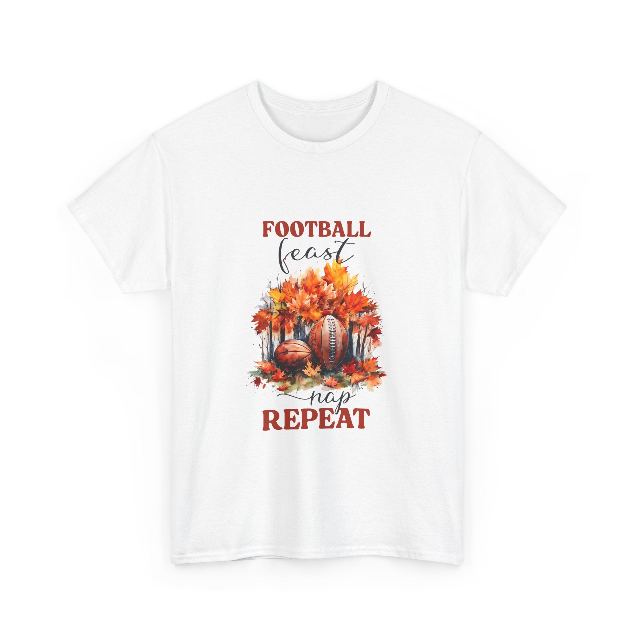 Football Feast Nap Repeat Thanksgiving Tee