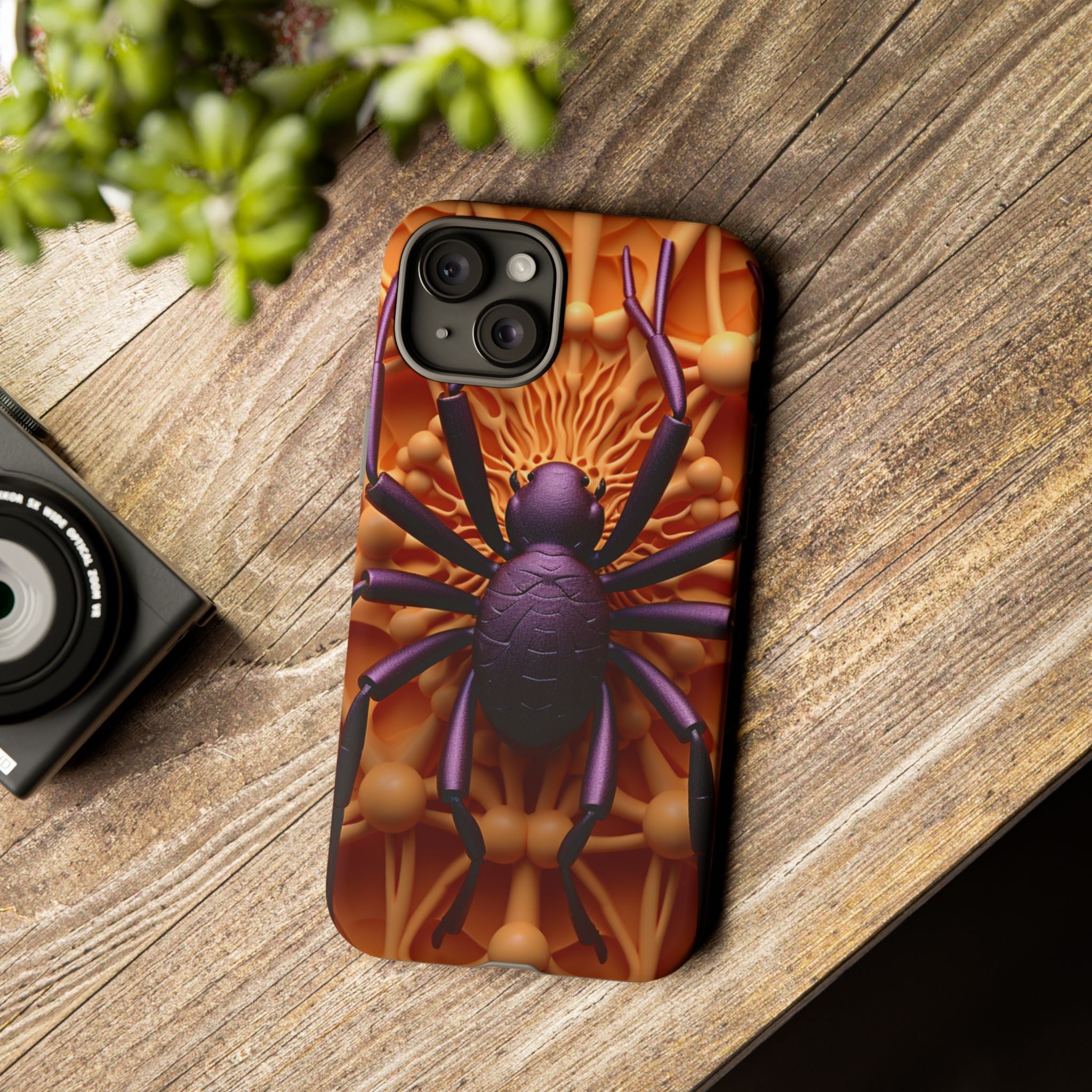 Metallic Spider Hexagon iPhone Case