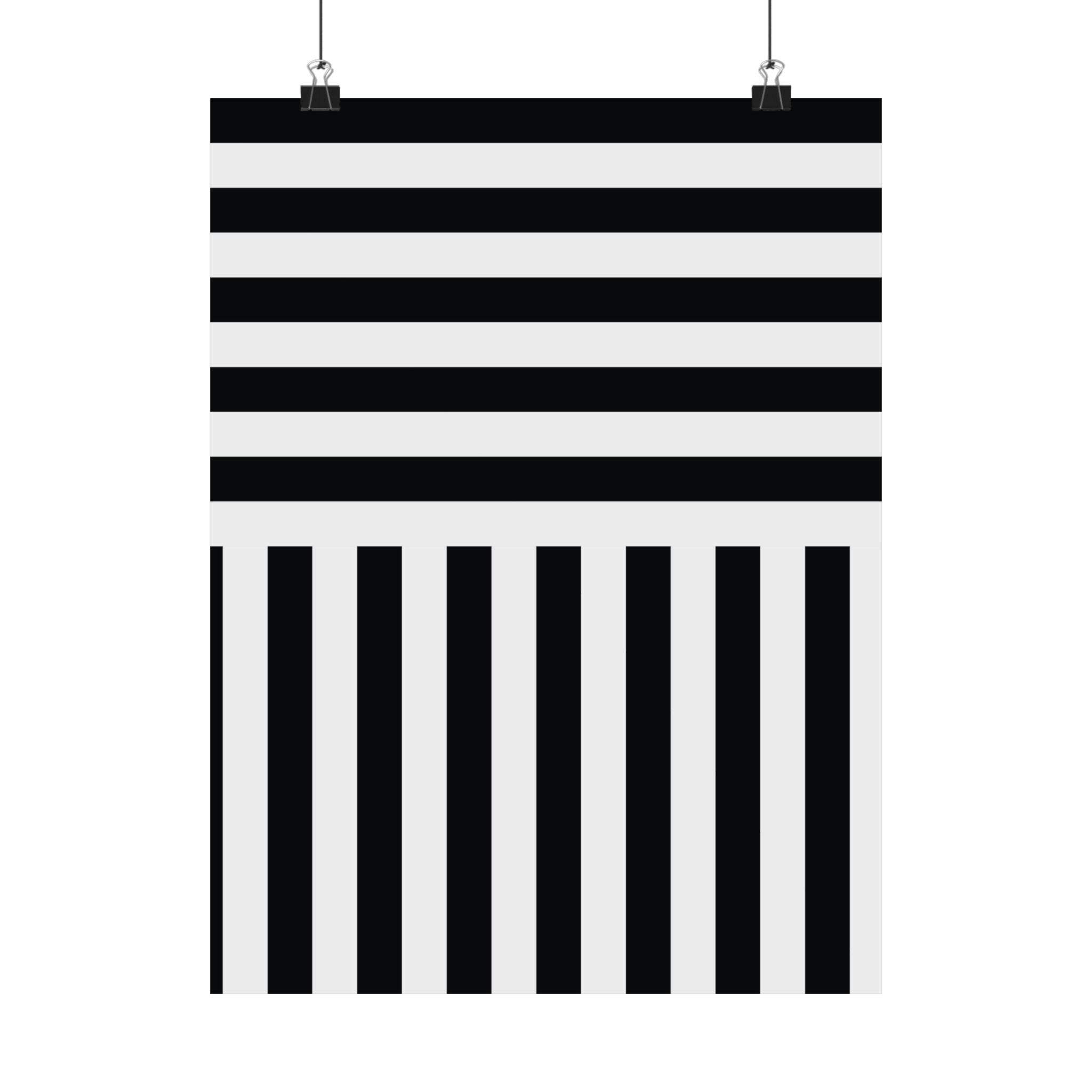 Abstract Black & White Geometric Poster