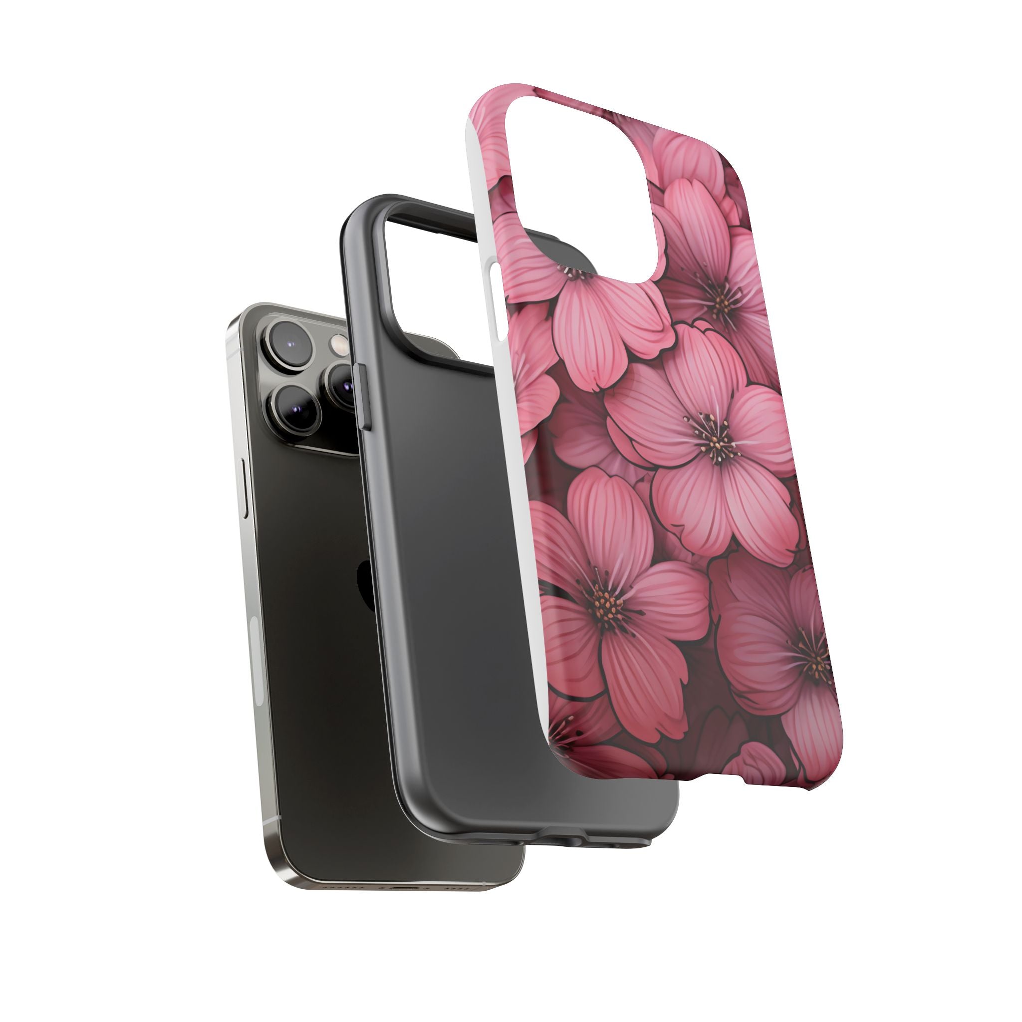 Pink Blossom Hexagon iPhone Case - Rugged