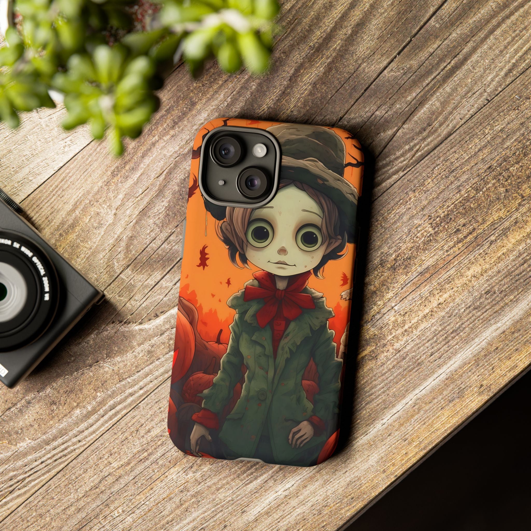 Spooky Autumn Child Hexagon Stone iPhone Case