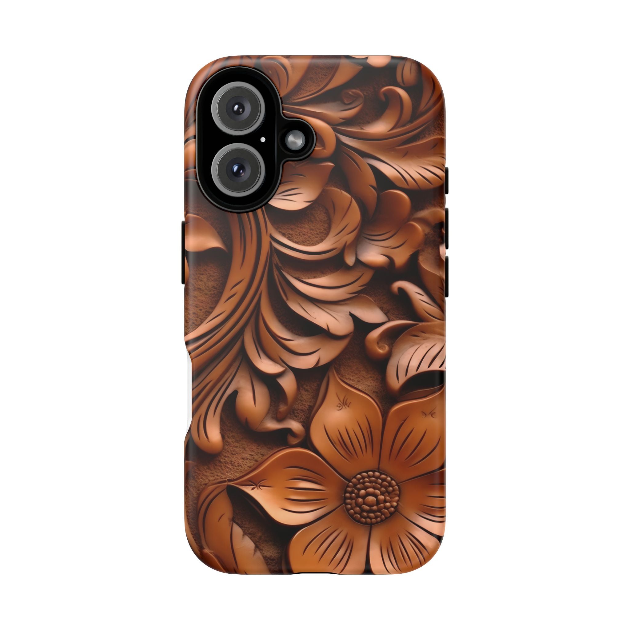 Baroque Floral Hexagon Stone iPhone Case