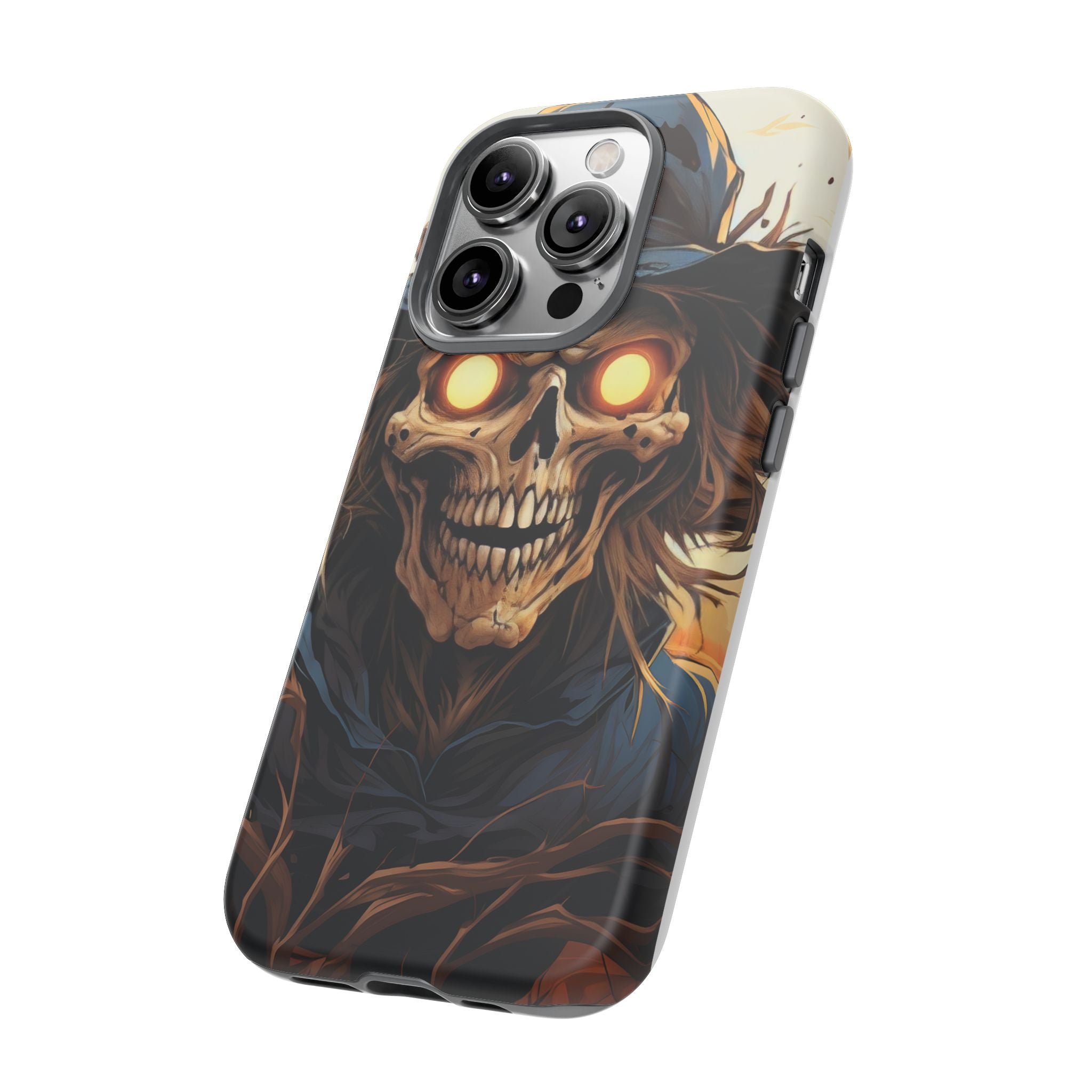 Eerie Scarecrow Hexagon Stone iPhone Case