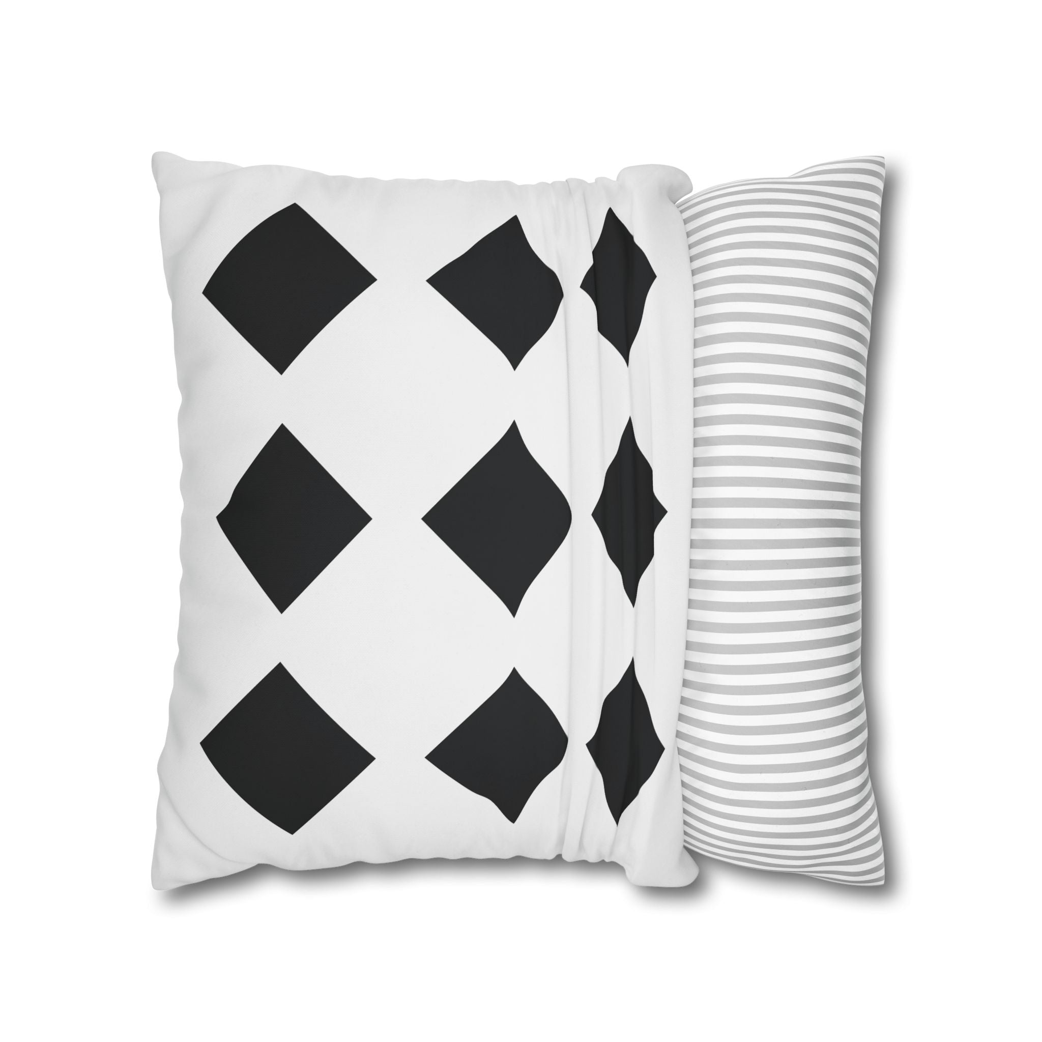 Black Diamond Grid Pillowcase - Geometric Design