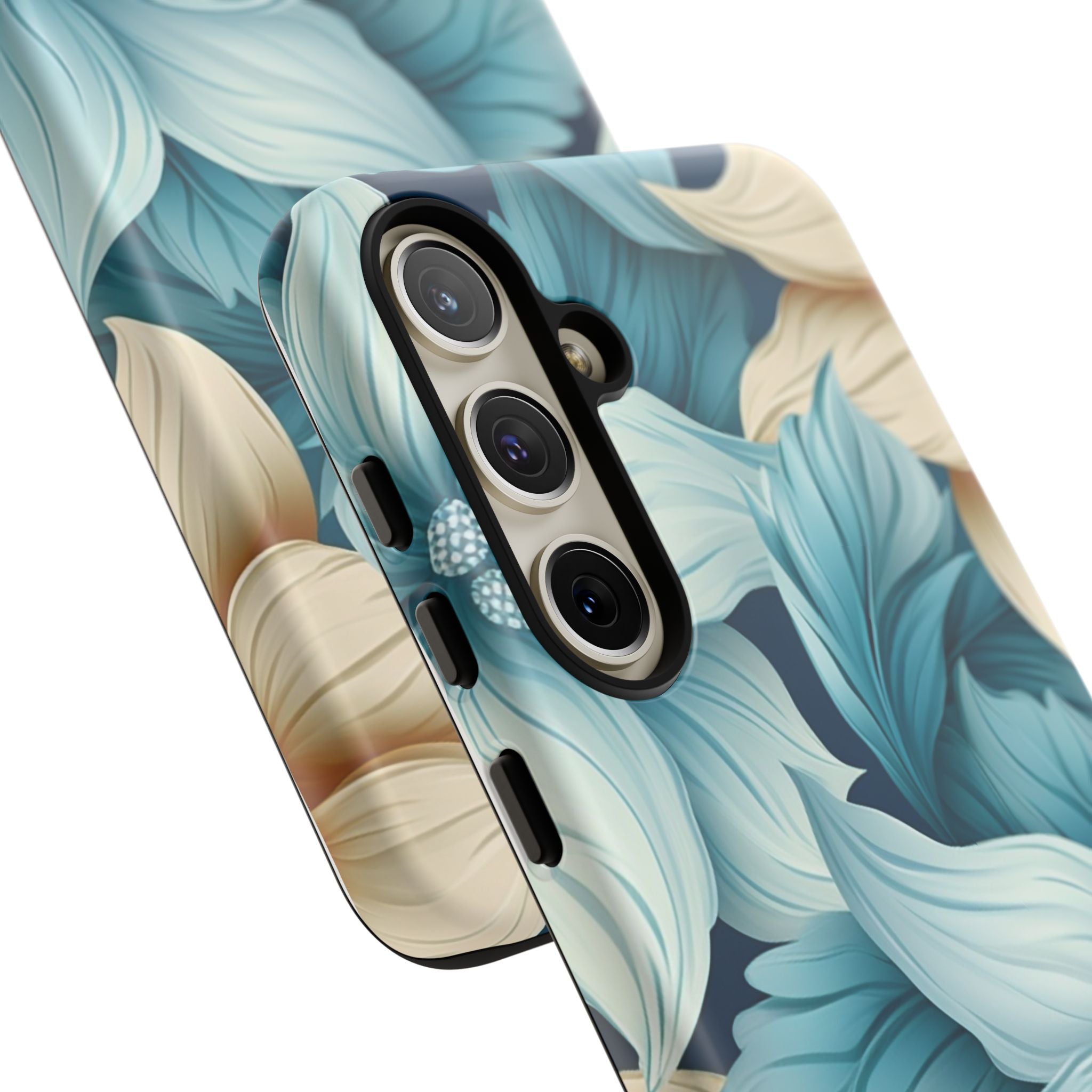 Teal Floral Samsung Phone Case