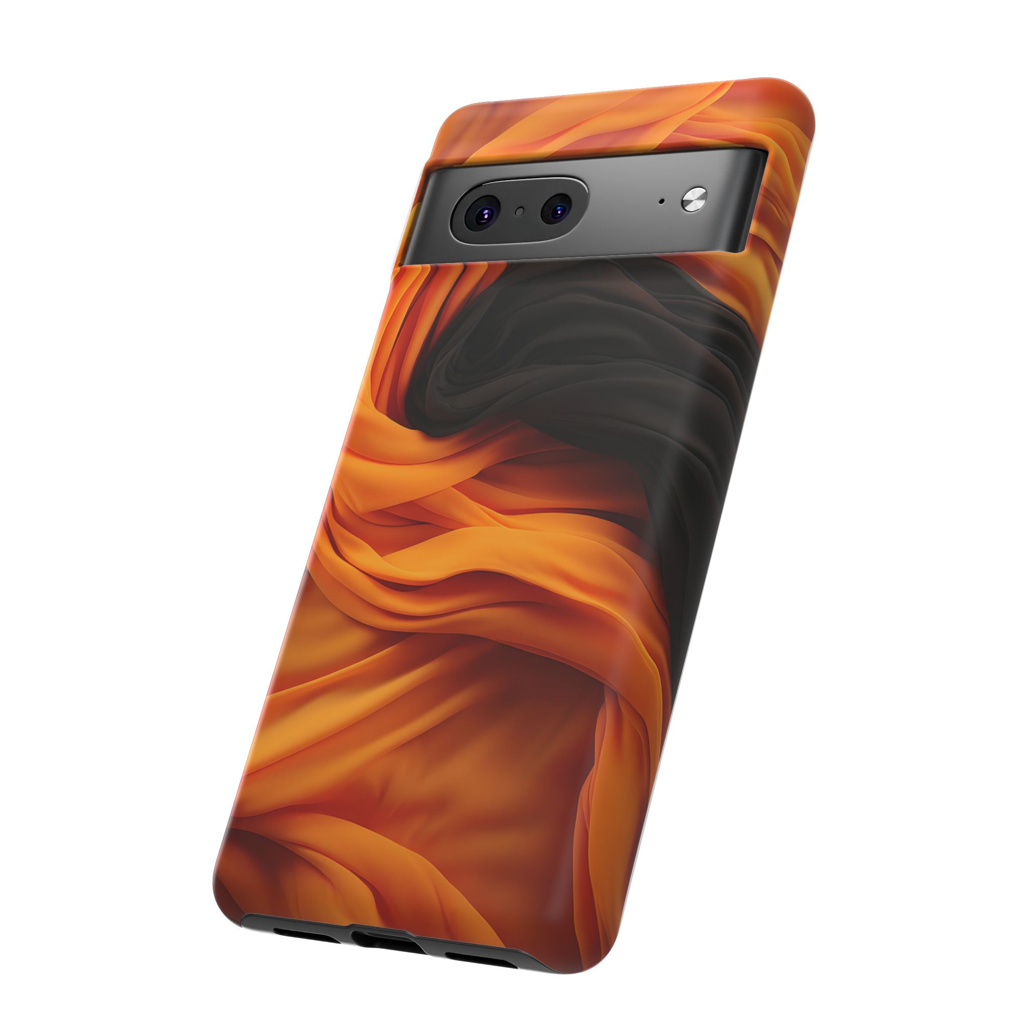 Abstract Orange & Gray Google Pixel Case (All Models)