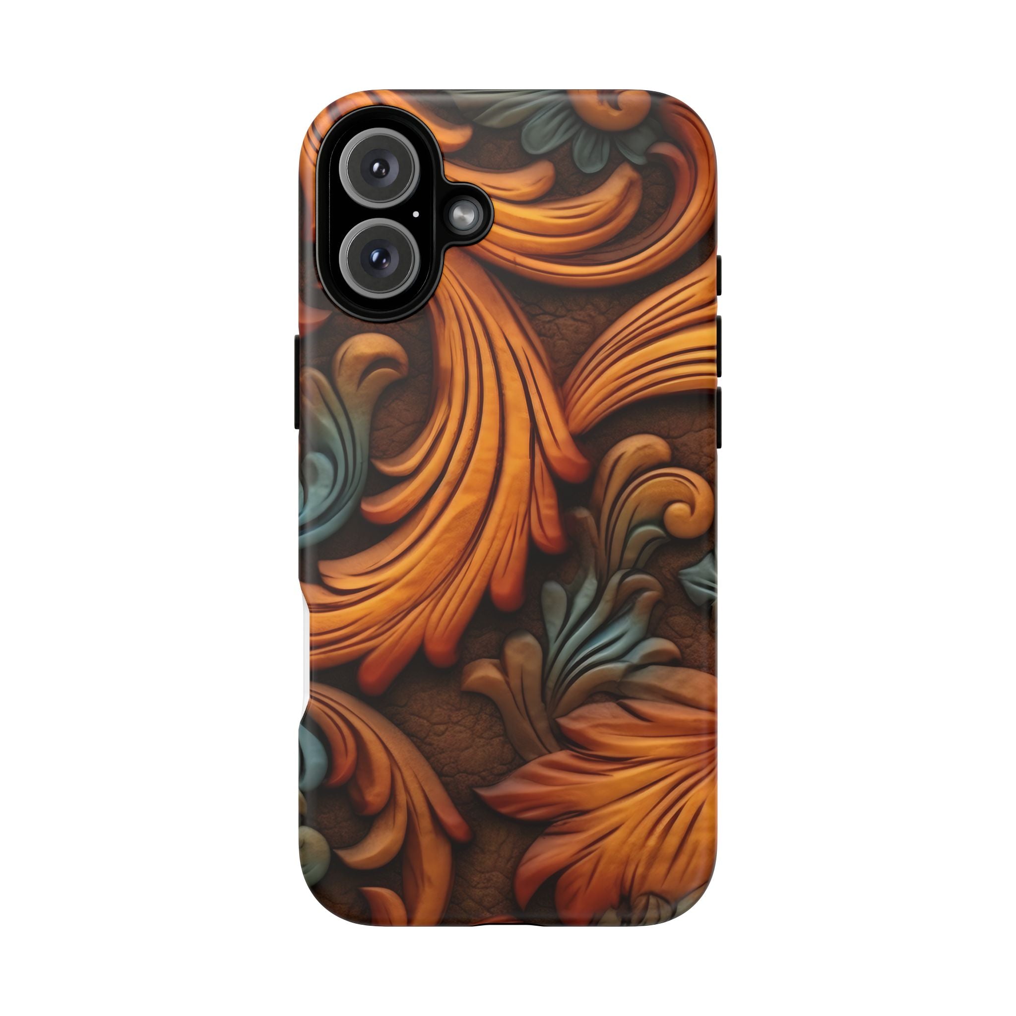 Baroque Copper iPhone Case - Hexagon Stone