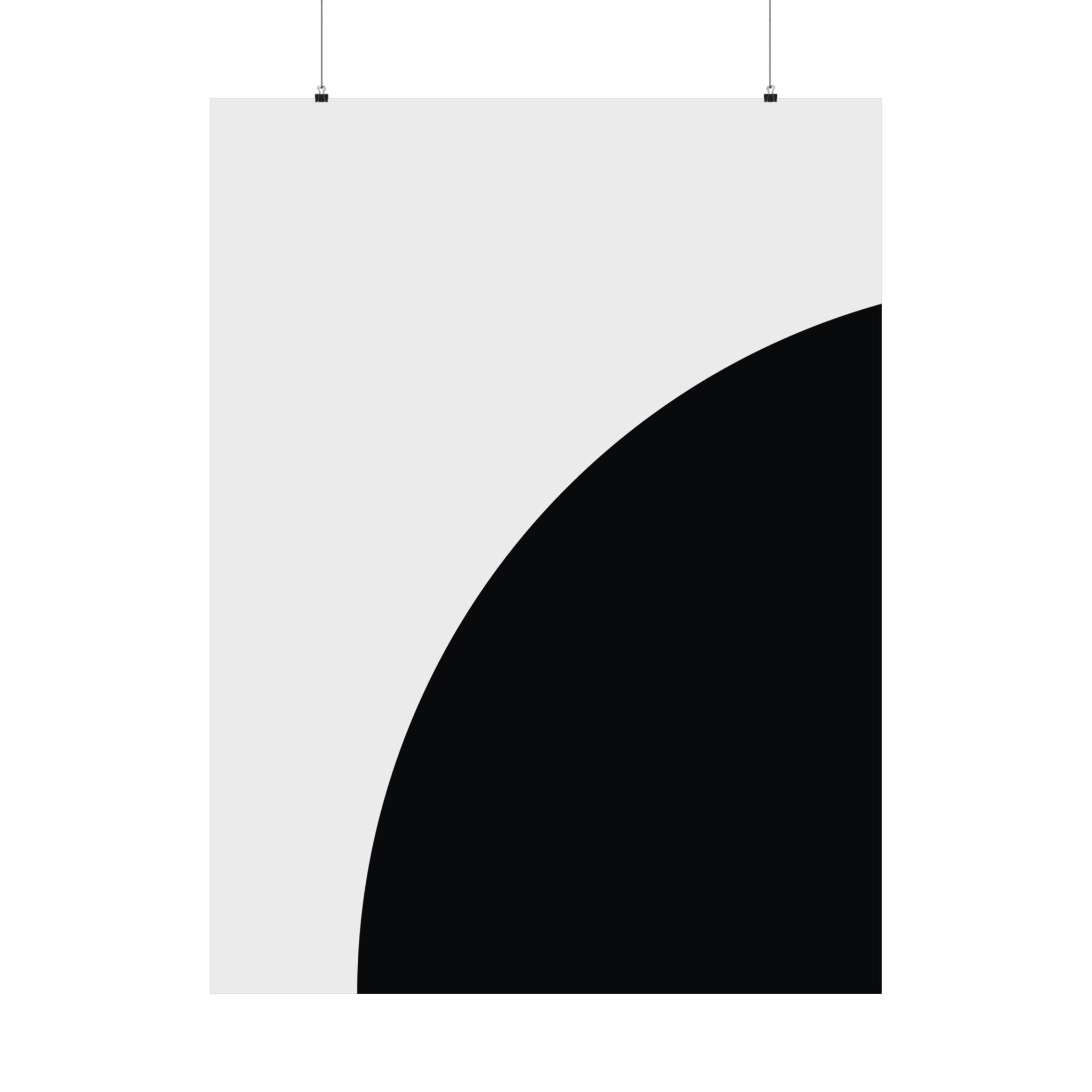 Minimalist Black Semicircle Poster