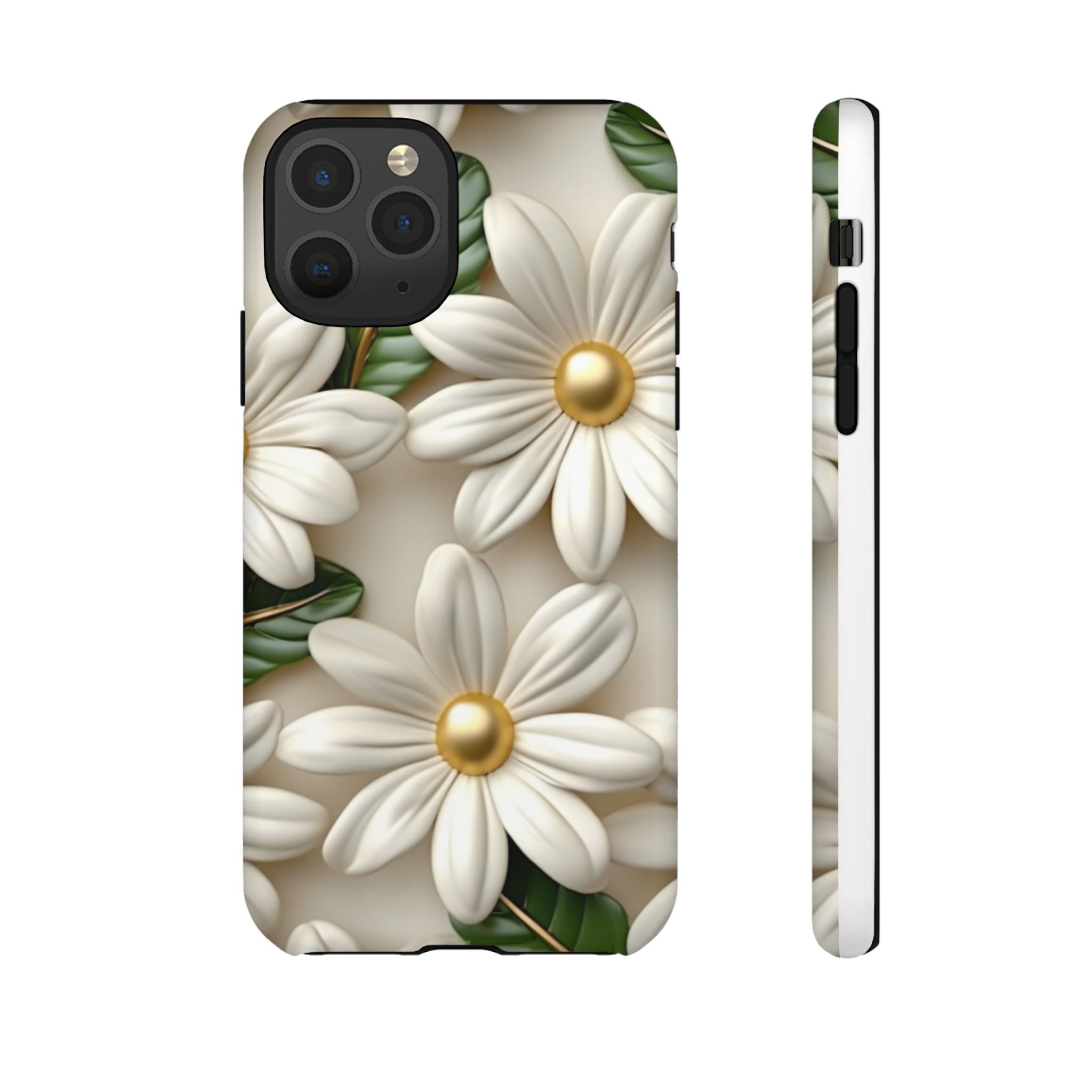 Sculpted Daisy iPhone Case - Hexagon Stone