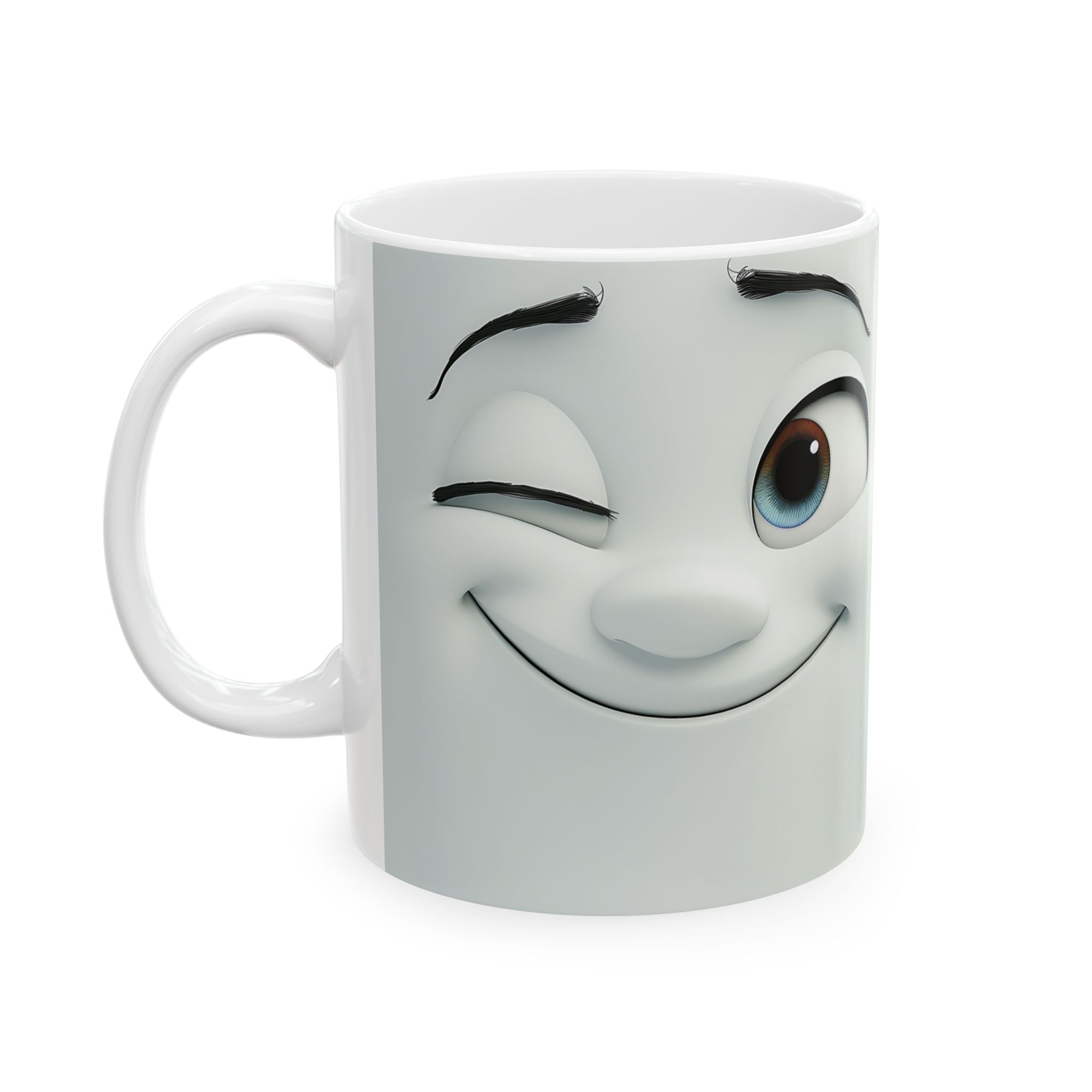 Winking Face Mug - Cute Cartoon Mug