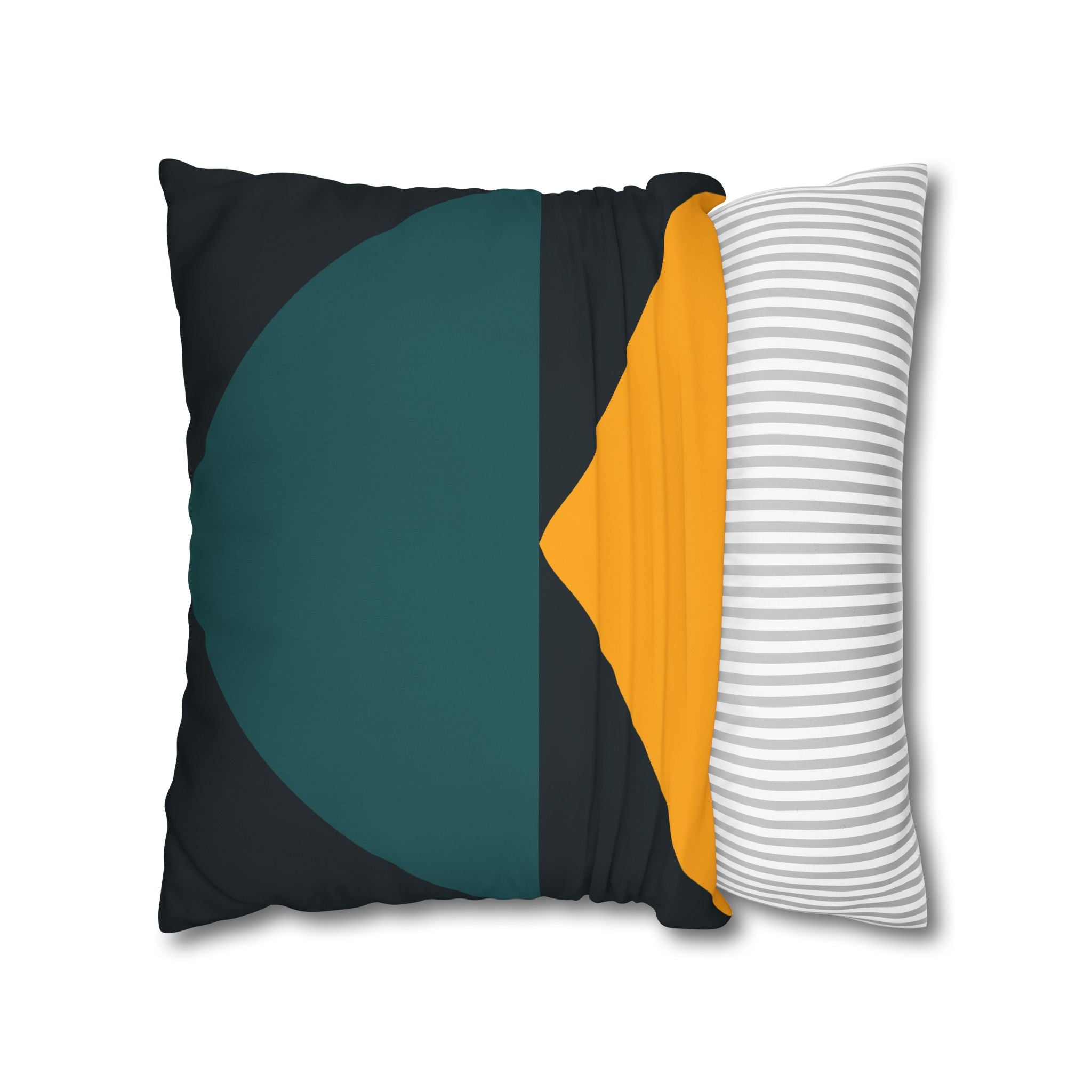 Geometric Teal & Gold Peak Pillowcase