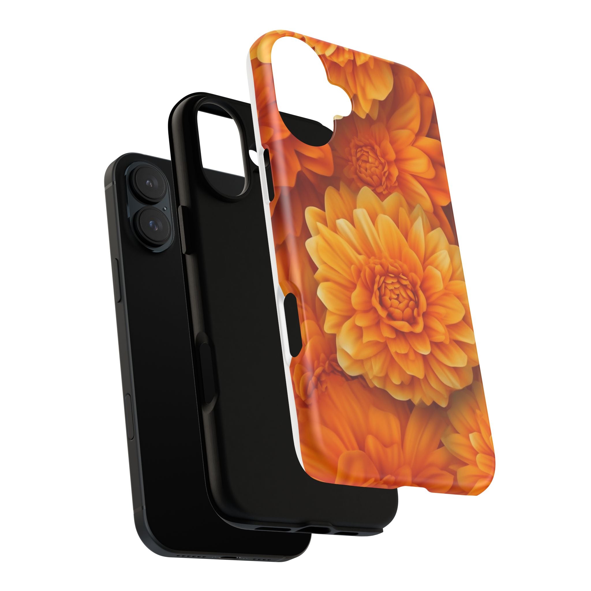 Fiery Dahlia Hexagon iPhone Case